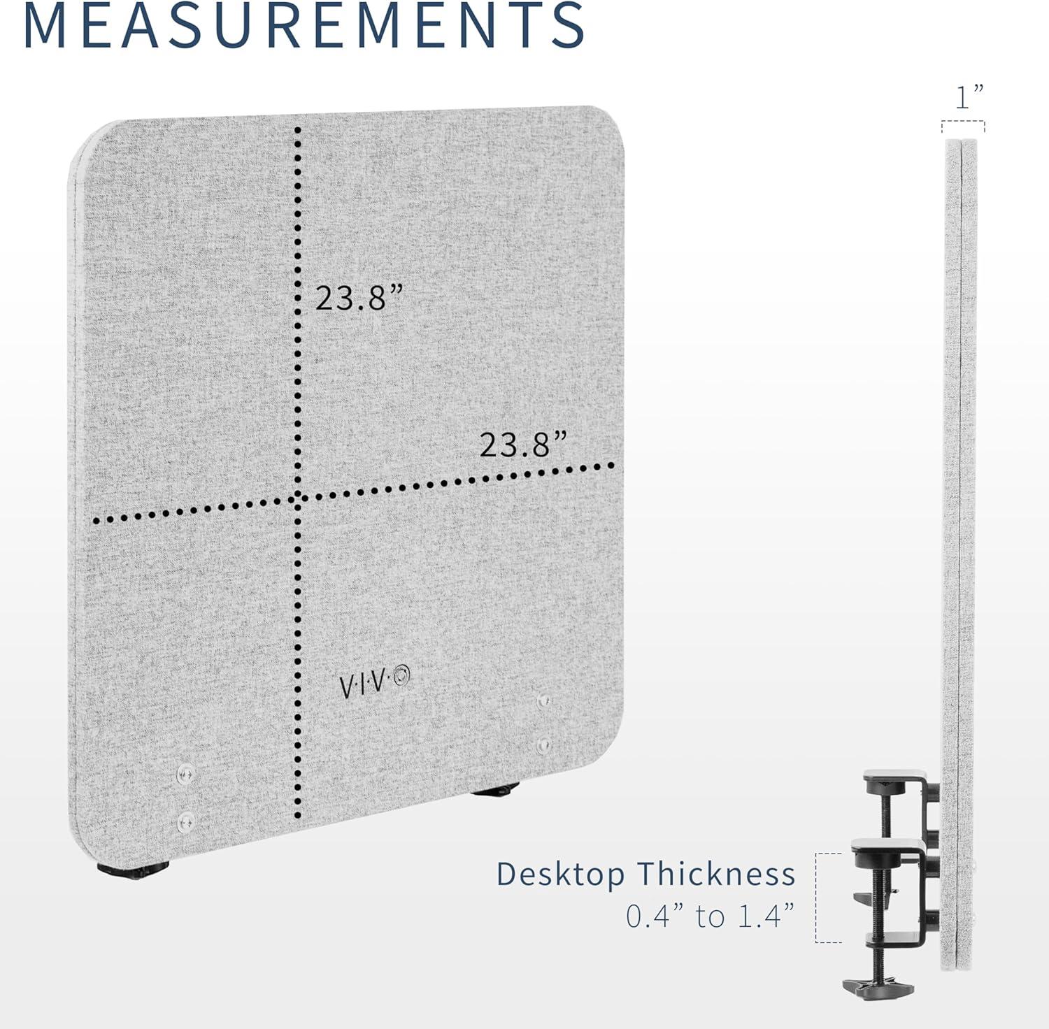 VIVO Clamp-on 24" x 24" Desktop Privacy Panel (PP-1-V024G Series)