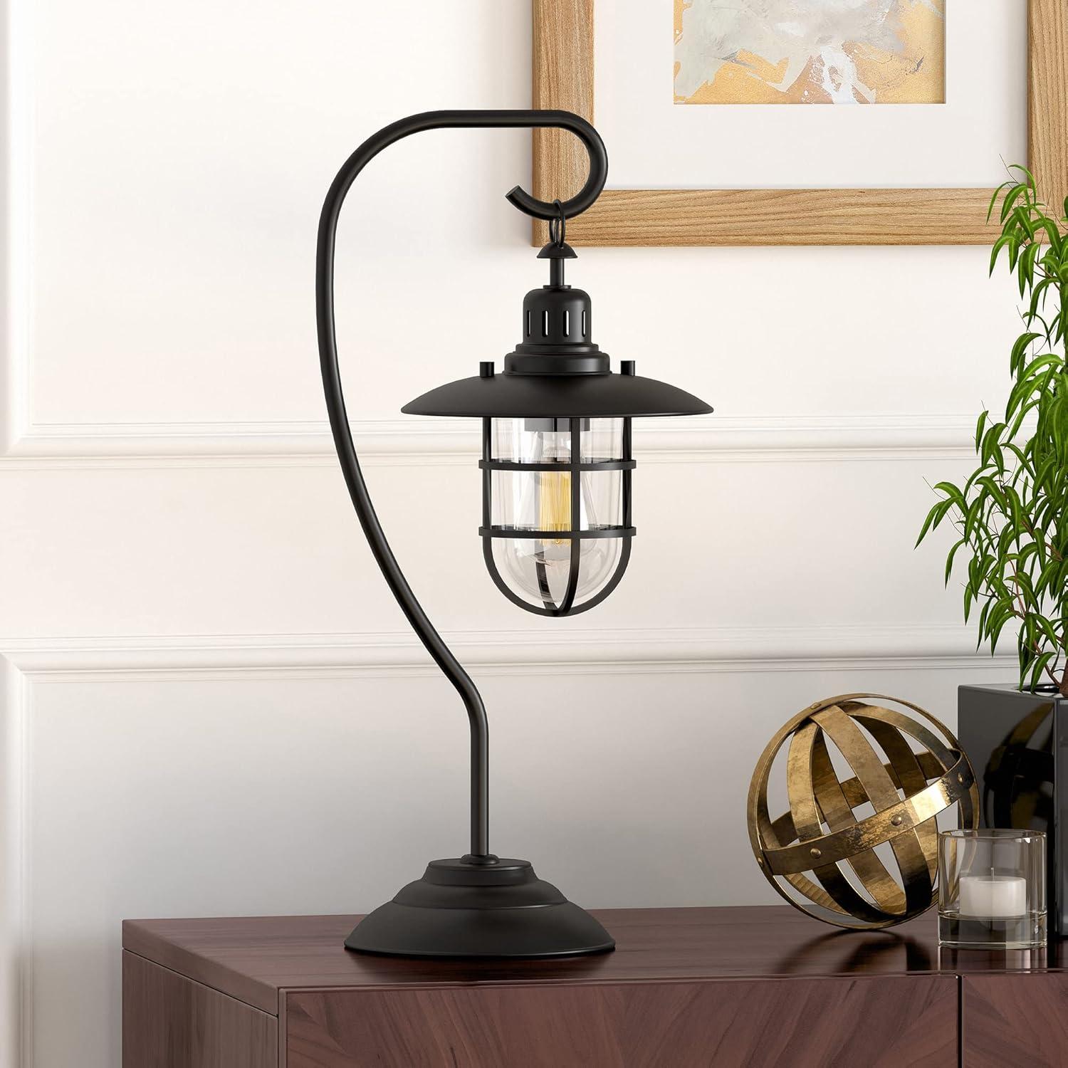 Bay 22" Blackened Bronze Nautical Lantern Table Lamp