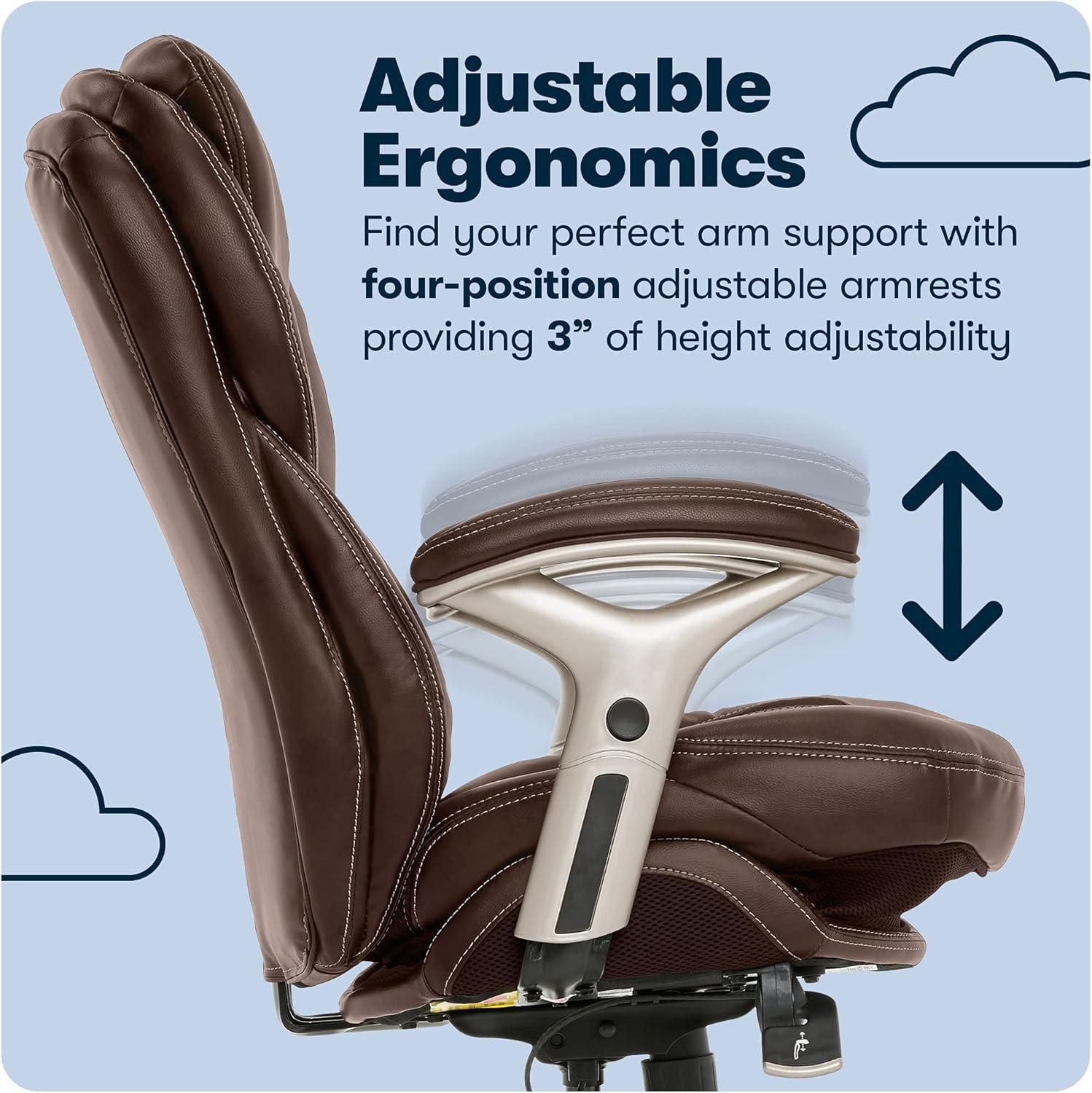 Serta Claremont Ergonomic Executive Office Chair with Back in Motion Technology and Lumbar Support