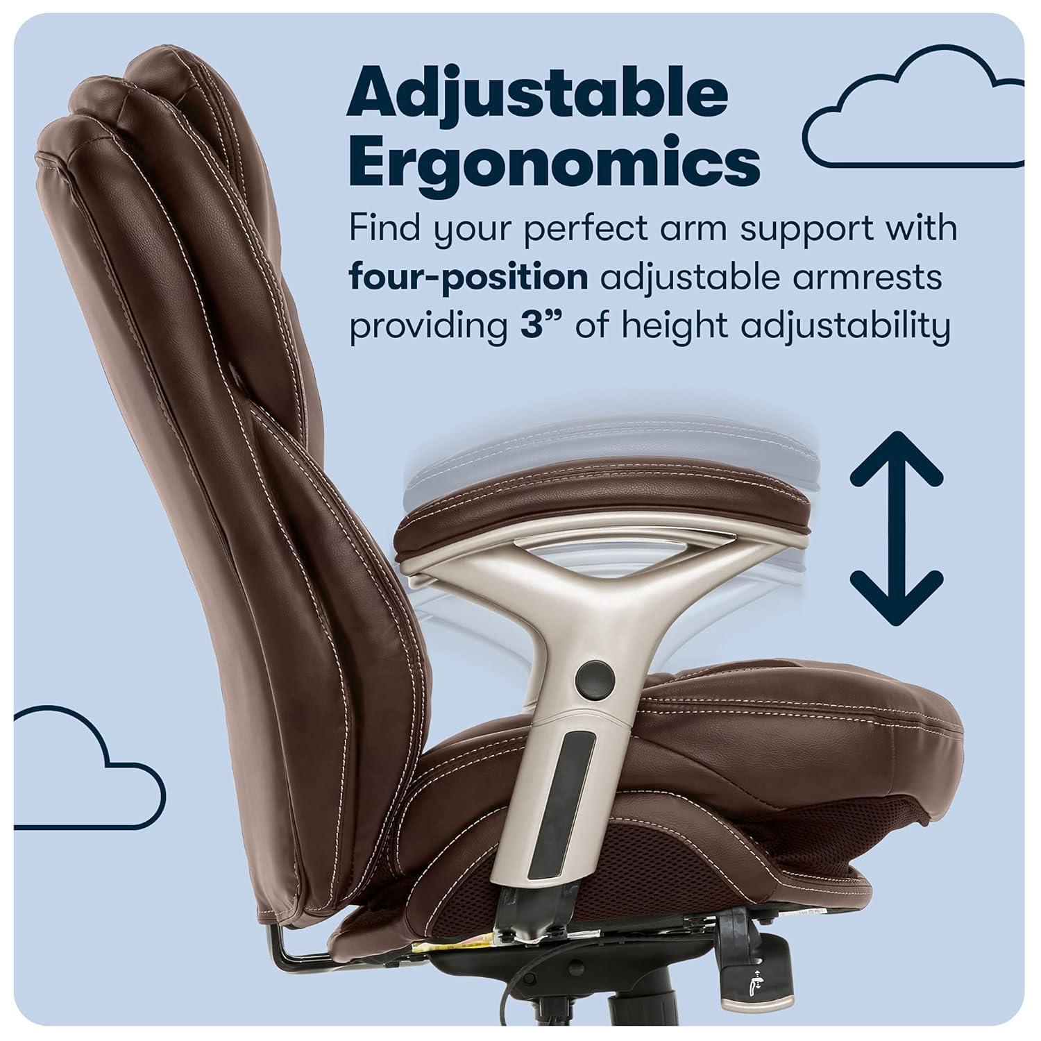 Serta Claremont Ergonomic Executive Office Chair with Back in Motion Technology and Lumbar Support