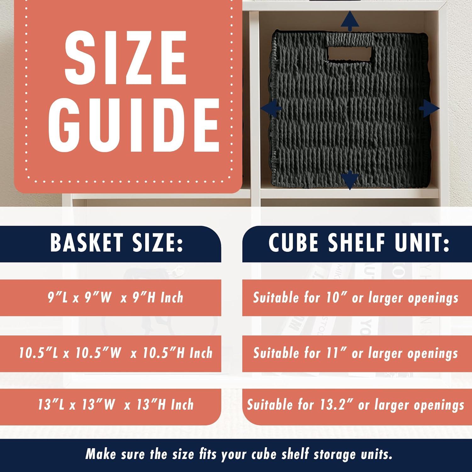 Latitude Run® 2 Pack Wicker Paper Storage Basket Cube Bin (Set of 2)