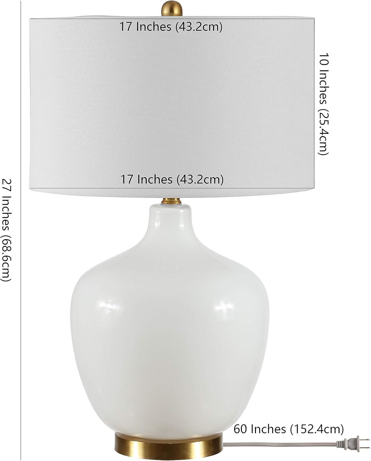 Eugenie Glass Table Lamp - White - Safavieh.