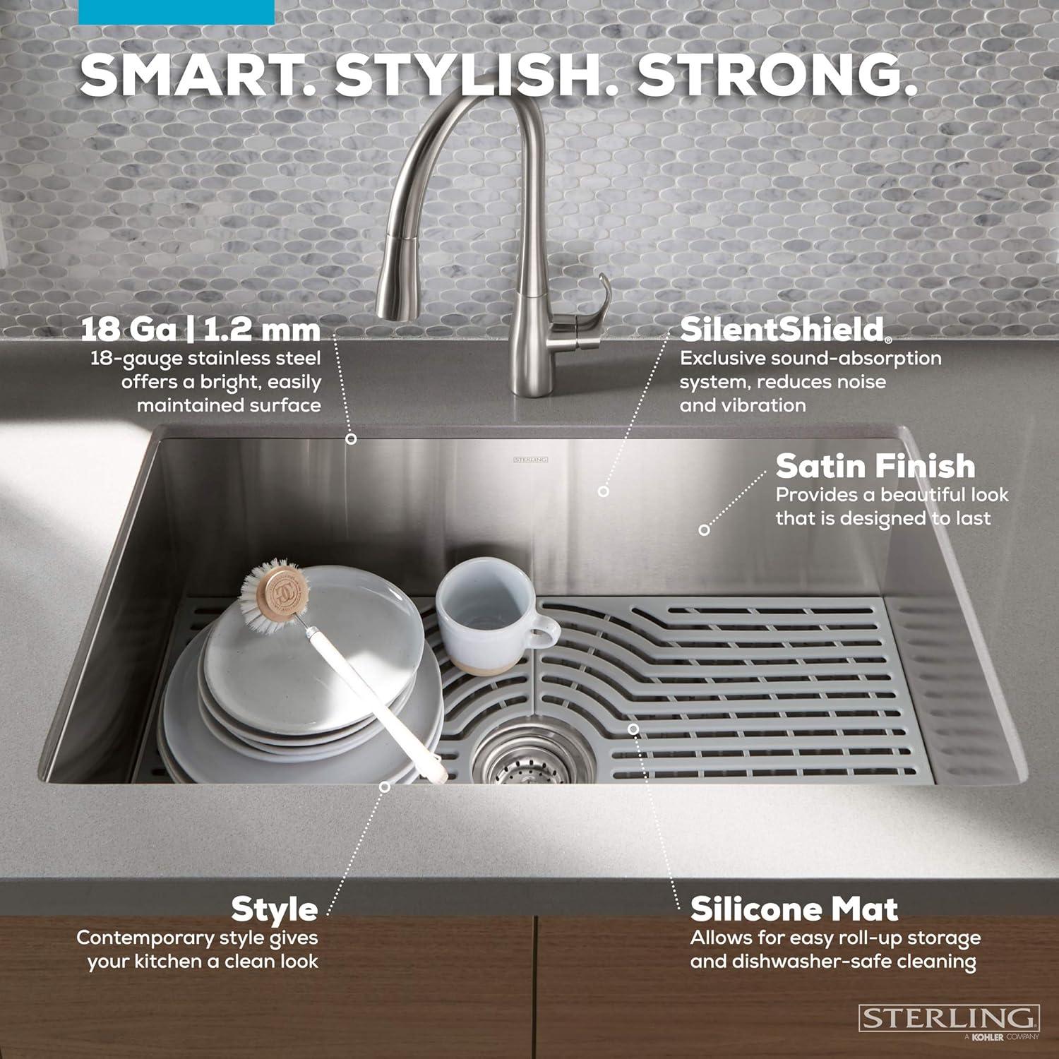 Ludington 24'' L Undermount Single Bowl Stainless Steel Kitchen Sink