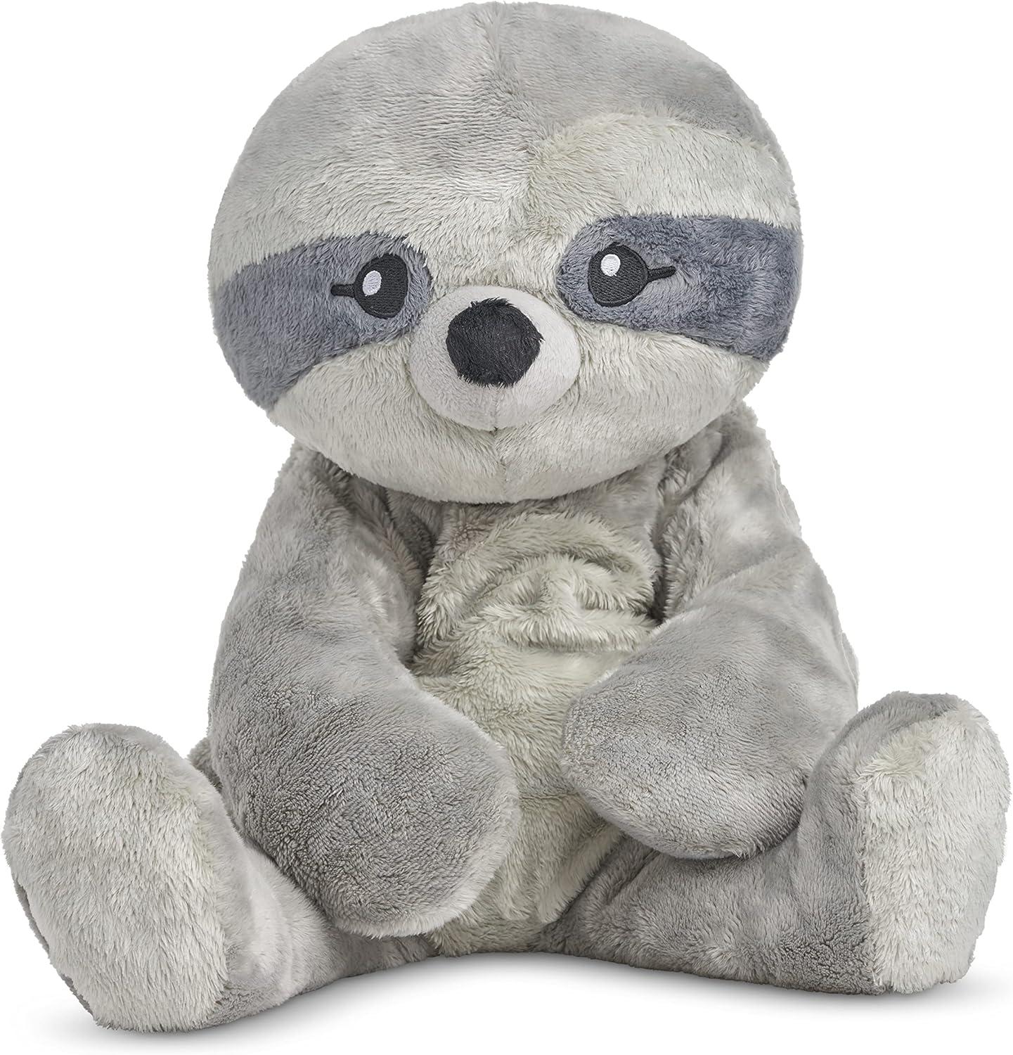 Sam the Sloth 4.5lb Gray Weighted Plush for Stress Relief