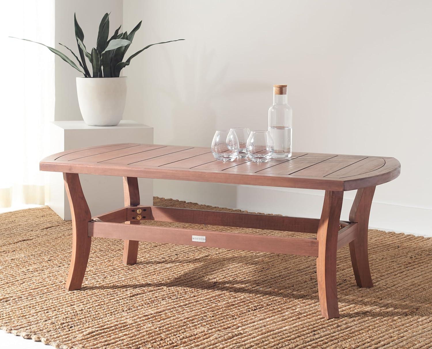 Eucalyptus Wood Payden 50" Natural Finish Outdoor Coffee Table