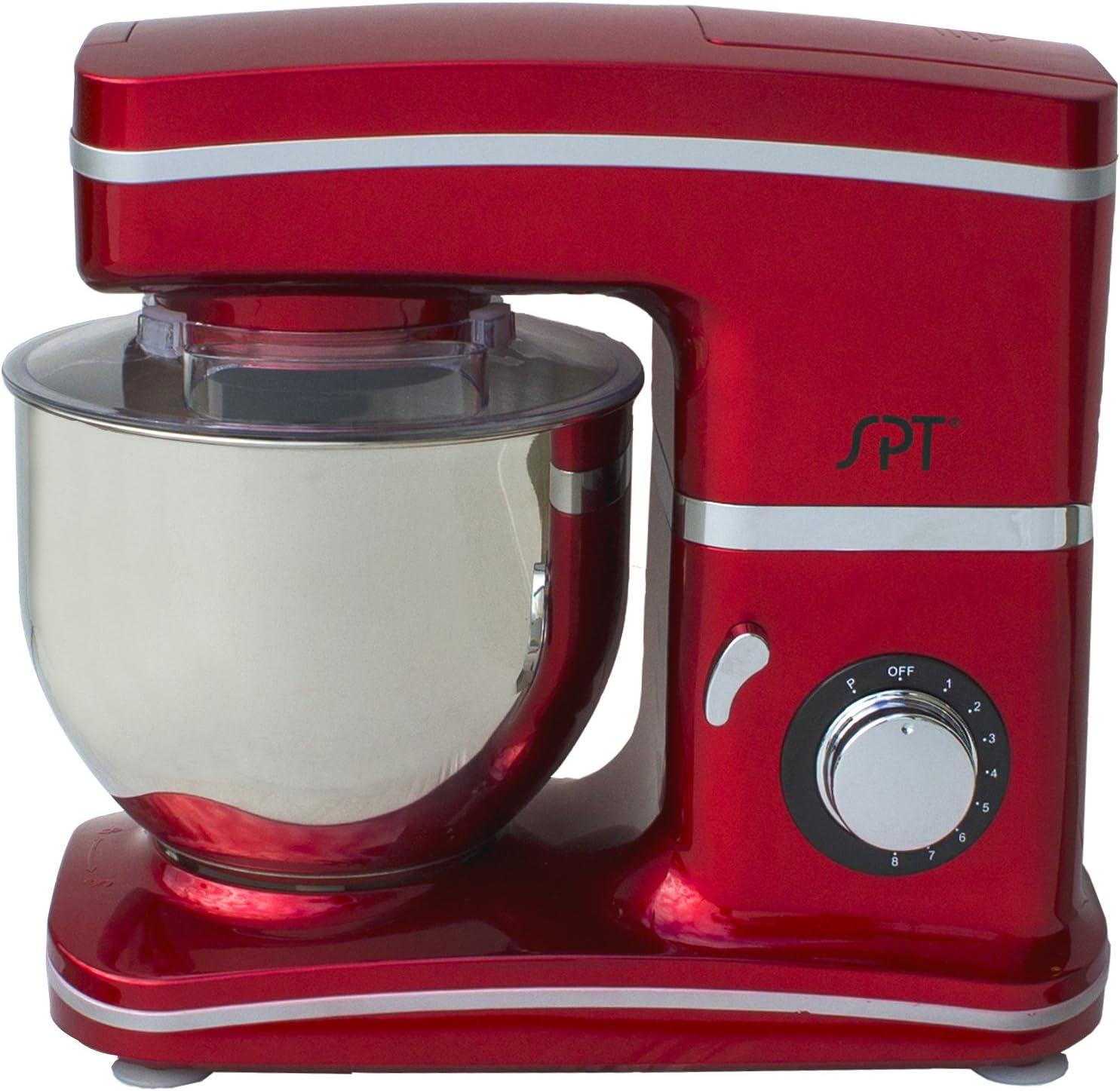 SPT  8-Speed Stand Mixer, Red