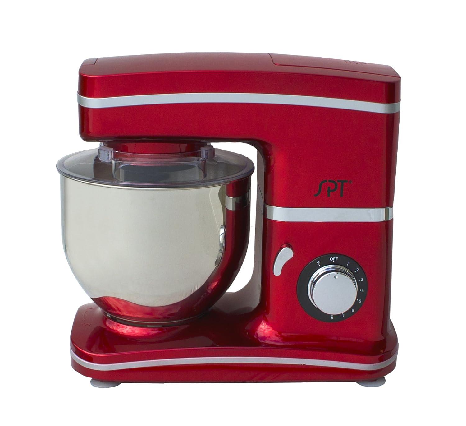 SPT  8-Speed Stand Mixer, Red