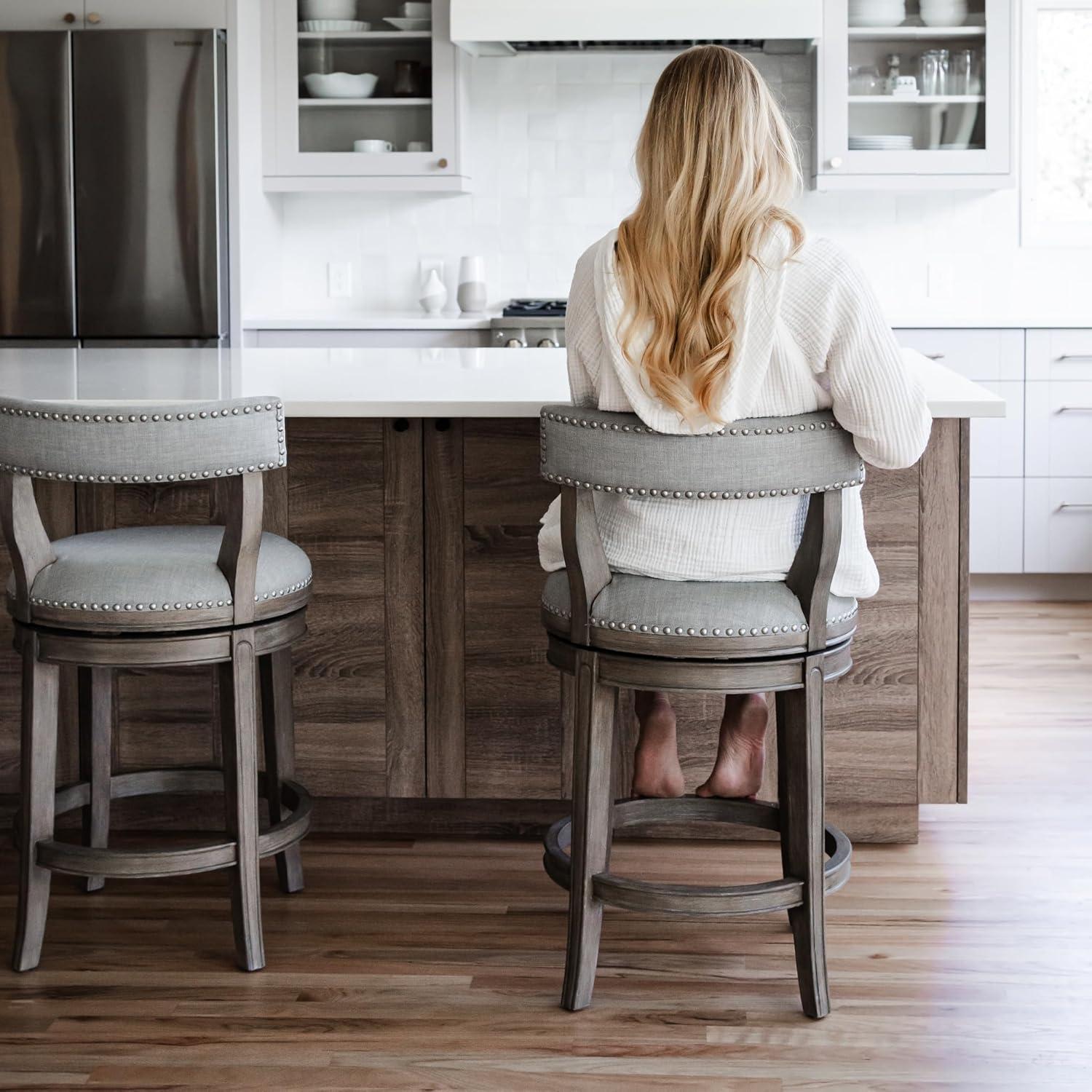 Maven Lane Maven Lane Alexander Stool with Fabric Upholstery