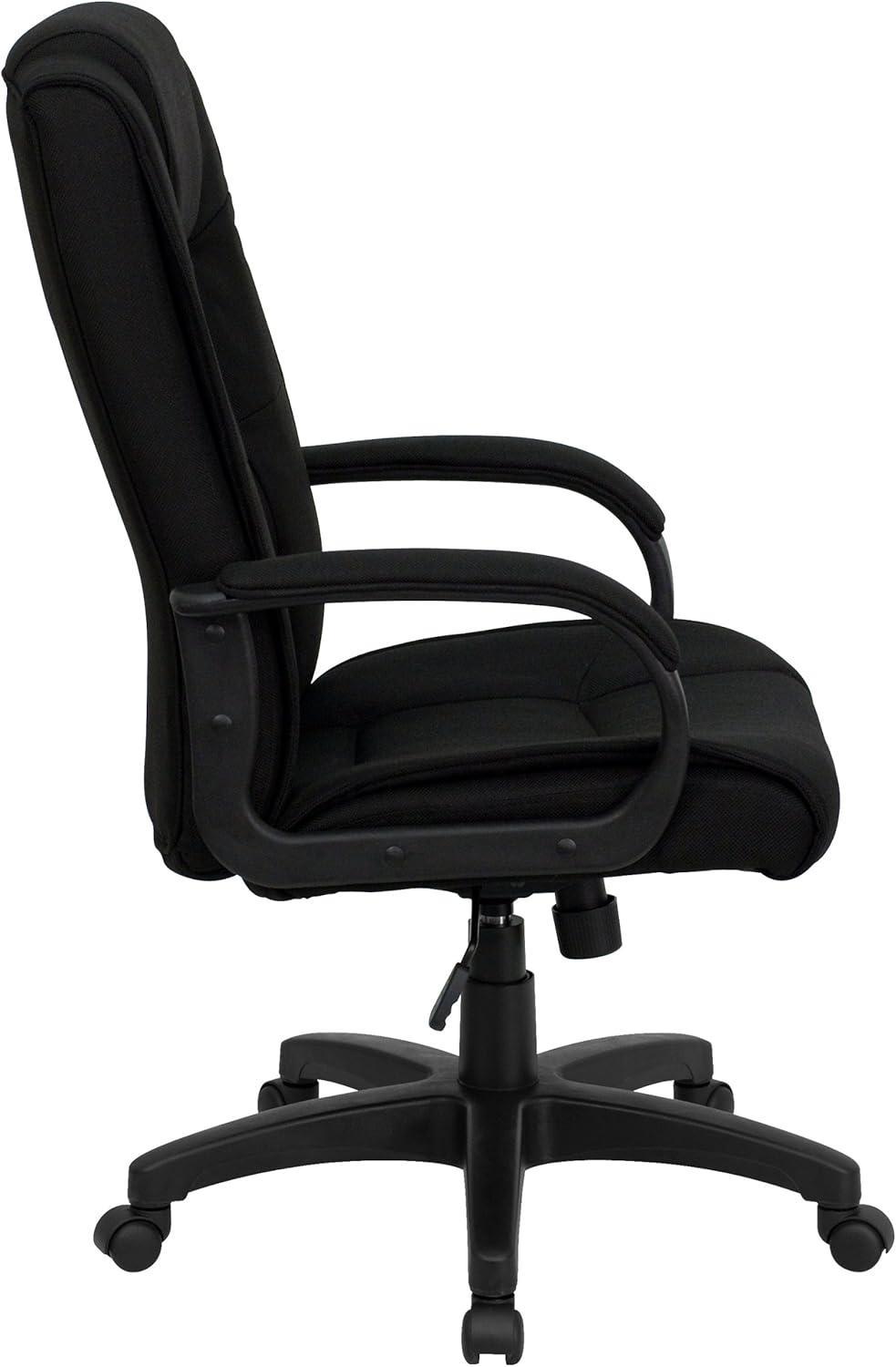 High Back Black Fabric Executive Swivel Office Chair