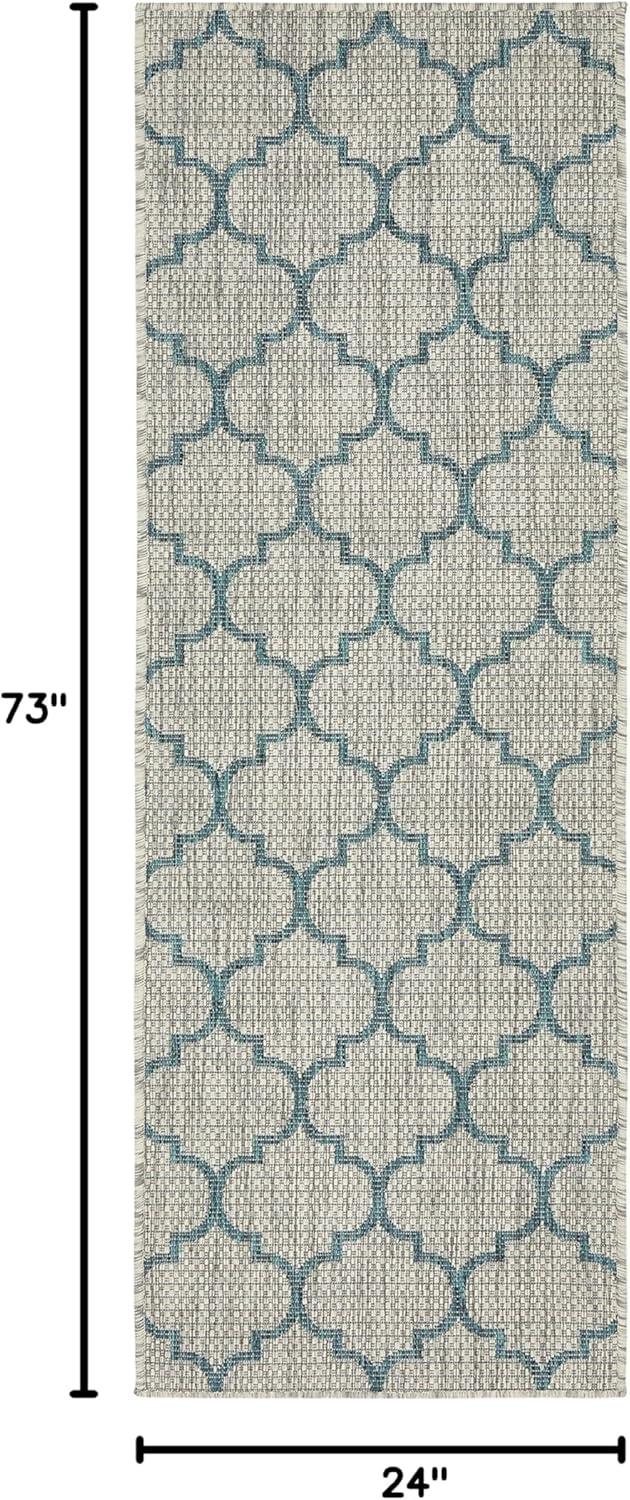 Unique Loom Outdoor Trellis Geometric Woven Area Rug