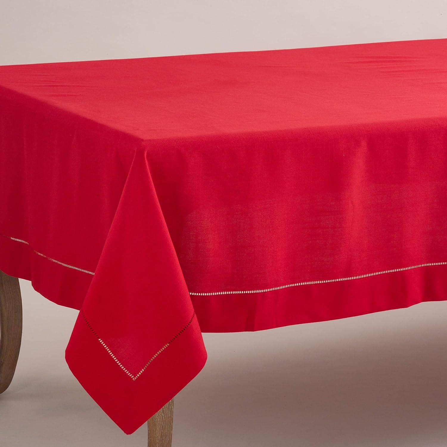 Hemstitch Border Design Tablecloth - Saro Lifestyle