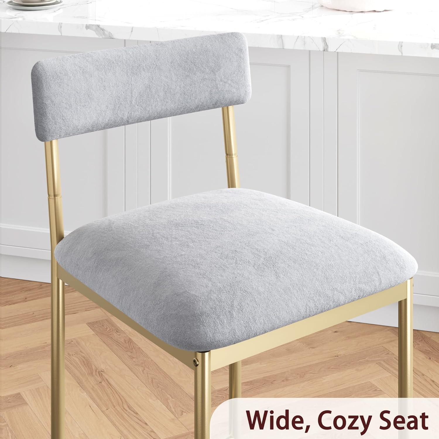 Gold and Gray 3-Piece Dining Set with Storage Shelves