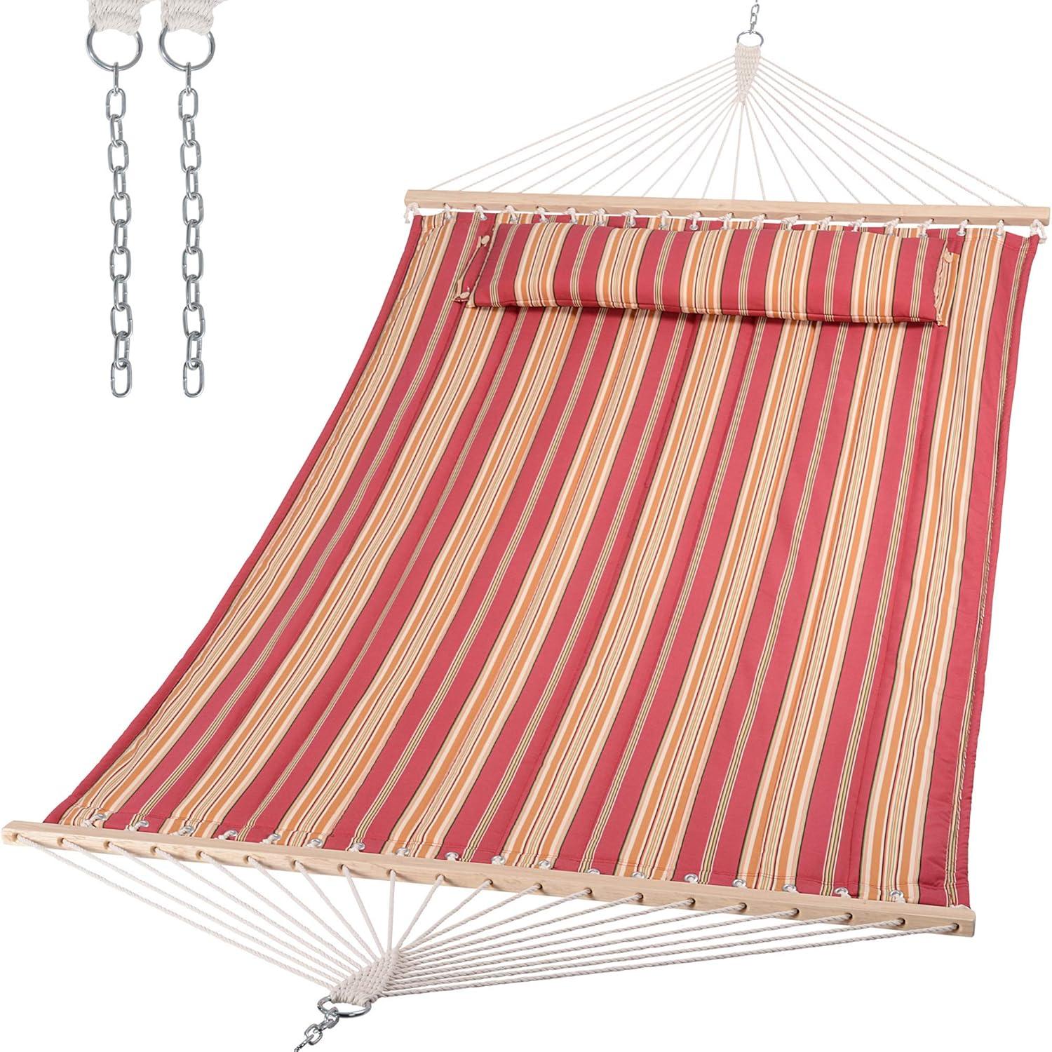 2-Person Quilted Polyester Spreader Bar Hammock