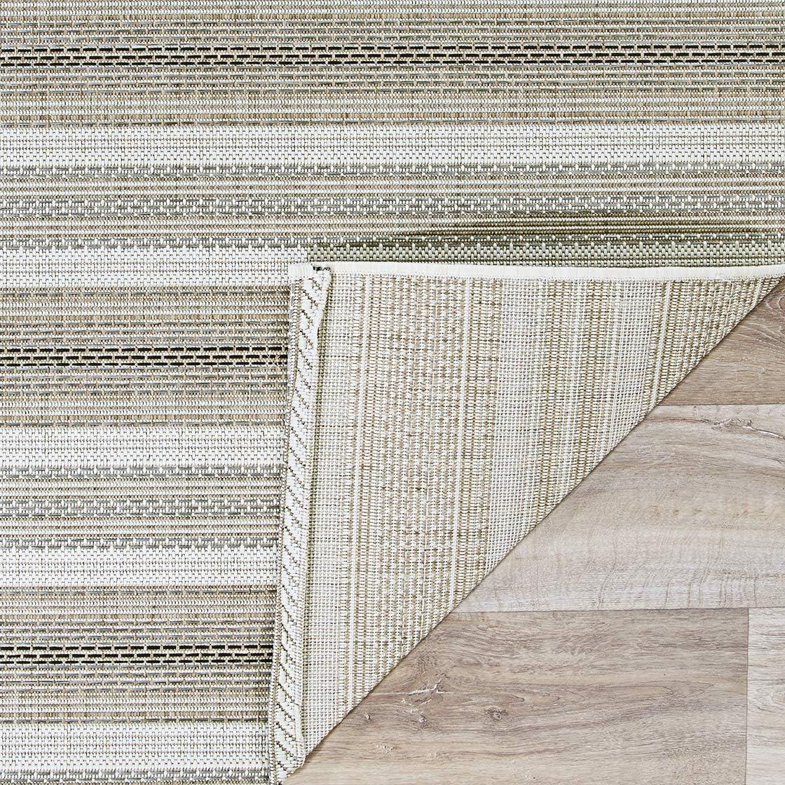 Couristan Monaco Marbella Indoor / Outdoor Area Rug, Blue Mist-Ivory, 5'3" x 7'6"