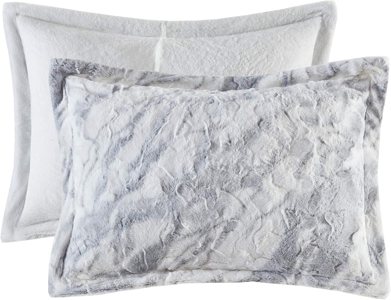 Lana Marble Faux Fur Comforter Set