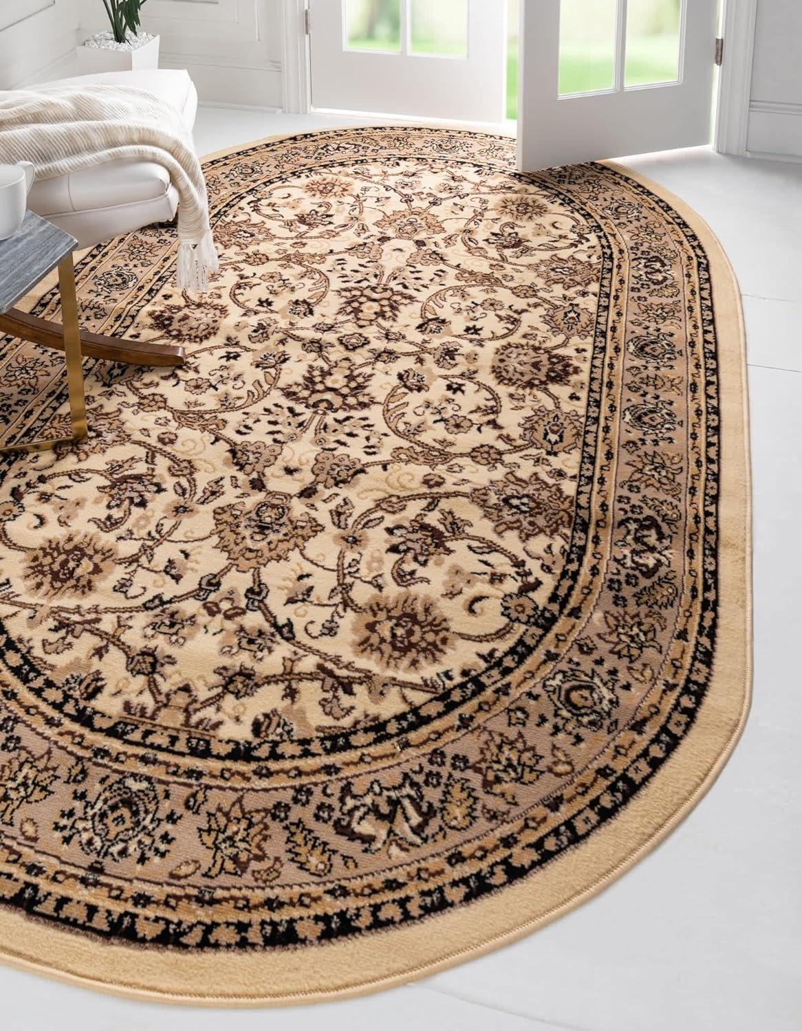 Unique Loom 5' 0 x 8' 0 Sialk Hill Washington Ivory Area Rug