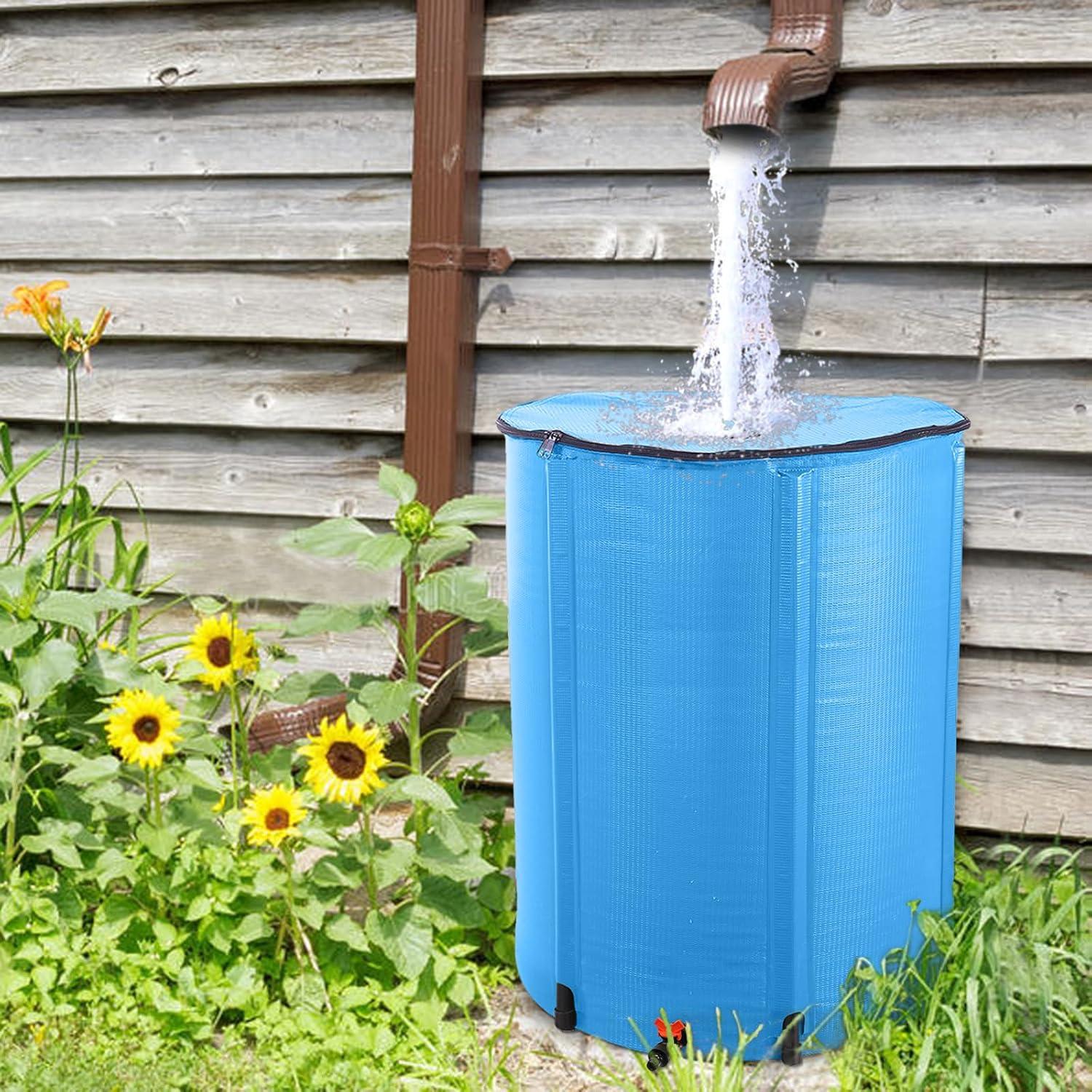 Winado Rain Barrel Patio Water Storage Barrel 200 Gallon Green