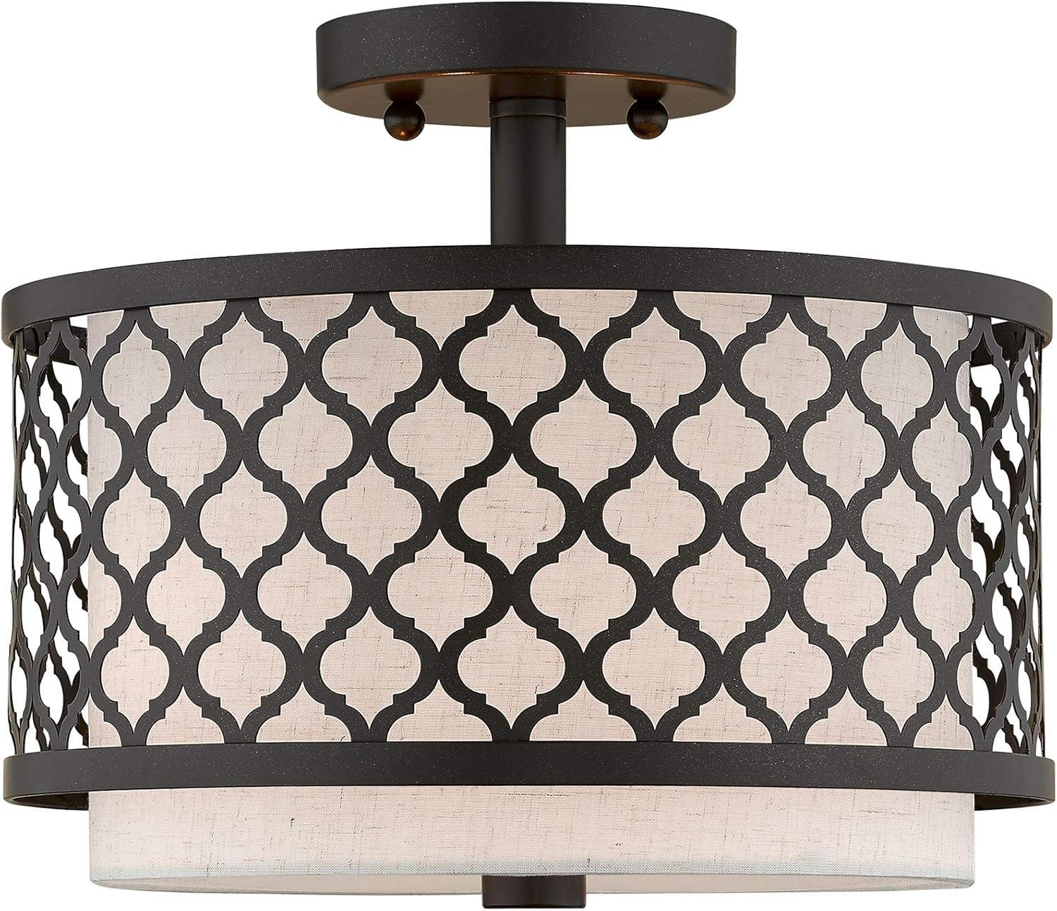 Livex Lighting Arabesque 2 - Light Semi-Flush Mount in  English Bronze