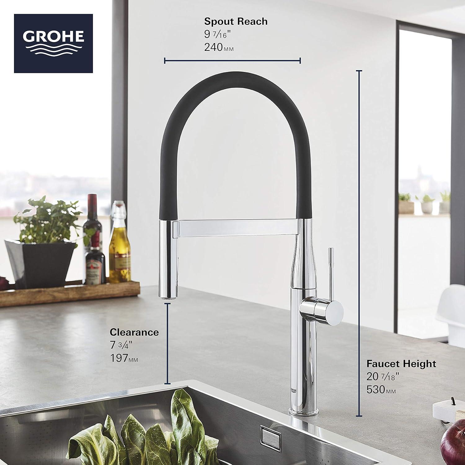 Essence New Single Handle Kitchen Faucet with SilkMove® and with Accessories