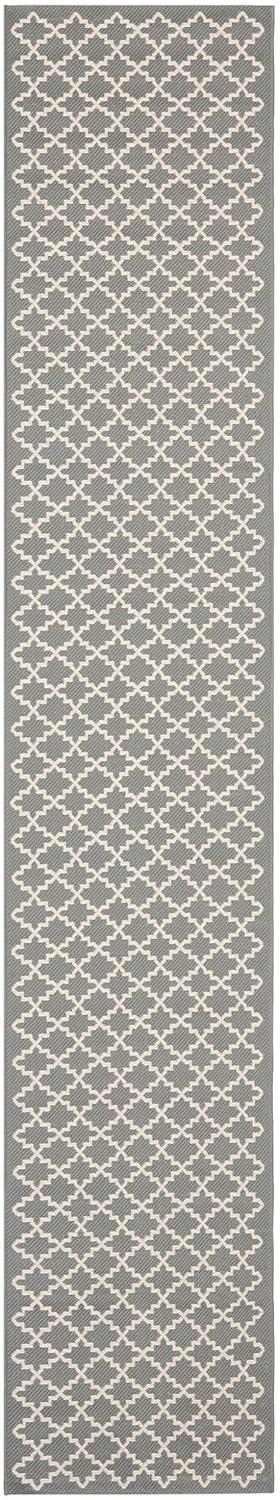Courtyard CY6919 Power Loomed Indoor and Outdoor Runner Rug - Anthracite/Beige - 2'3"x18' - Safavieh