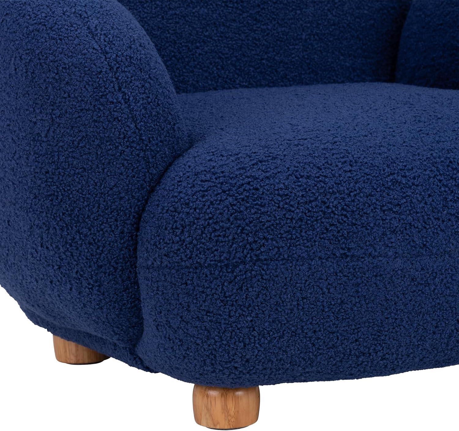 Sprogs Kids Comfy Plush Reading Chair With Arms - Sturdy Cushioned Accent Chair For Toddlers, Childrens Bedroom, Lounge, Preschool, Daycare - Teddy Bear Fabric