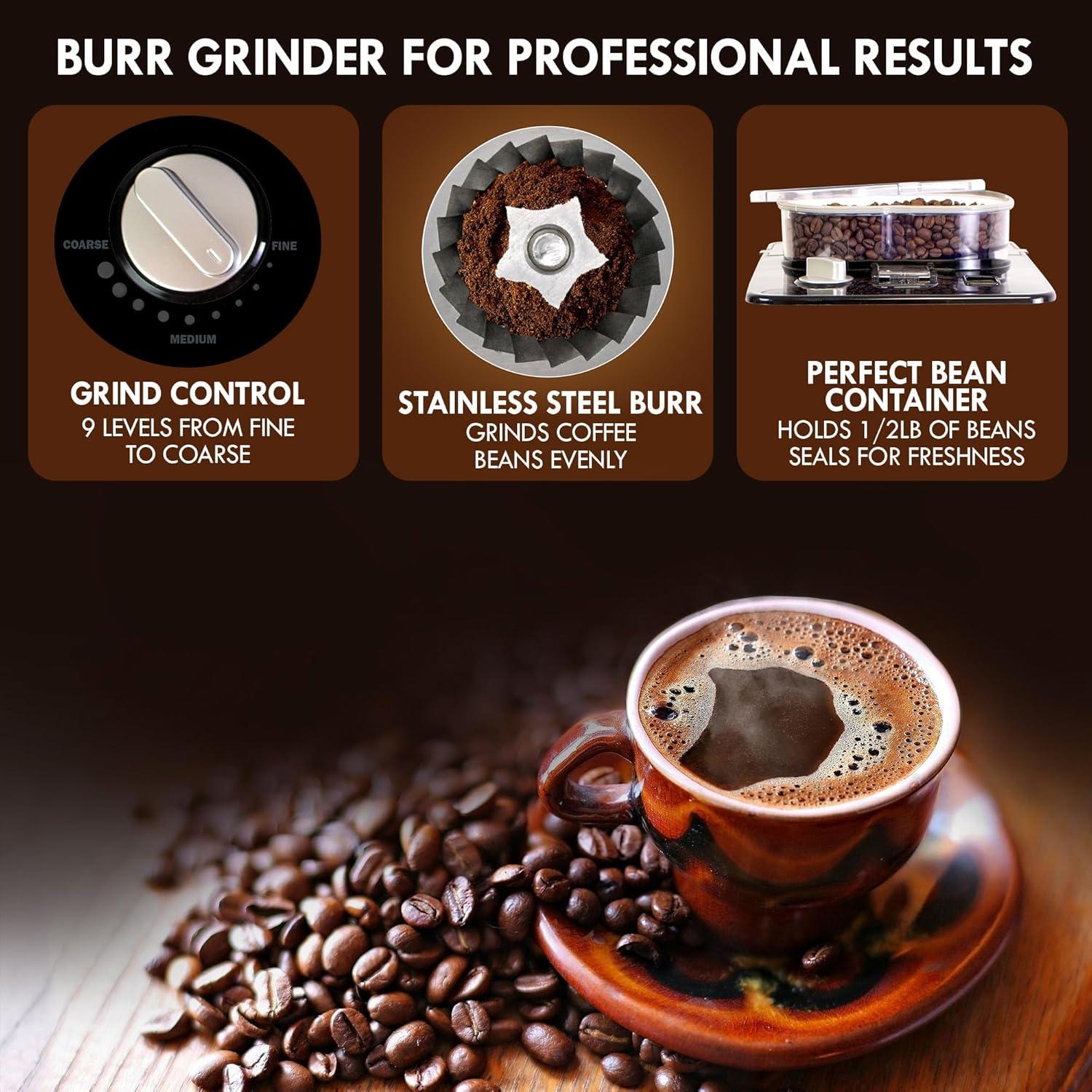 Kenmore Elite 12 Cup Programmable Grind And Brew Coffee Maker