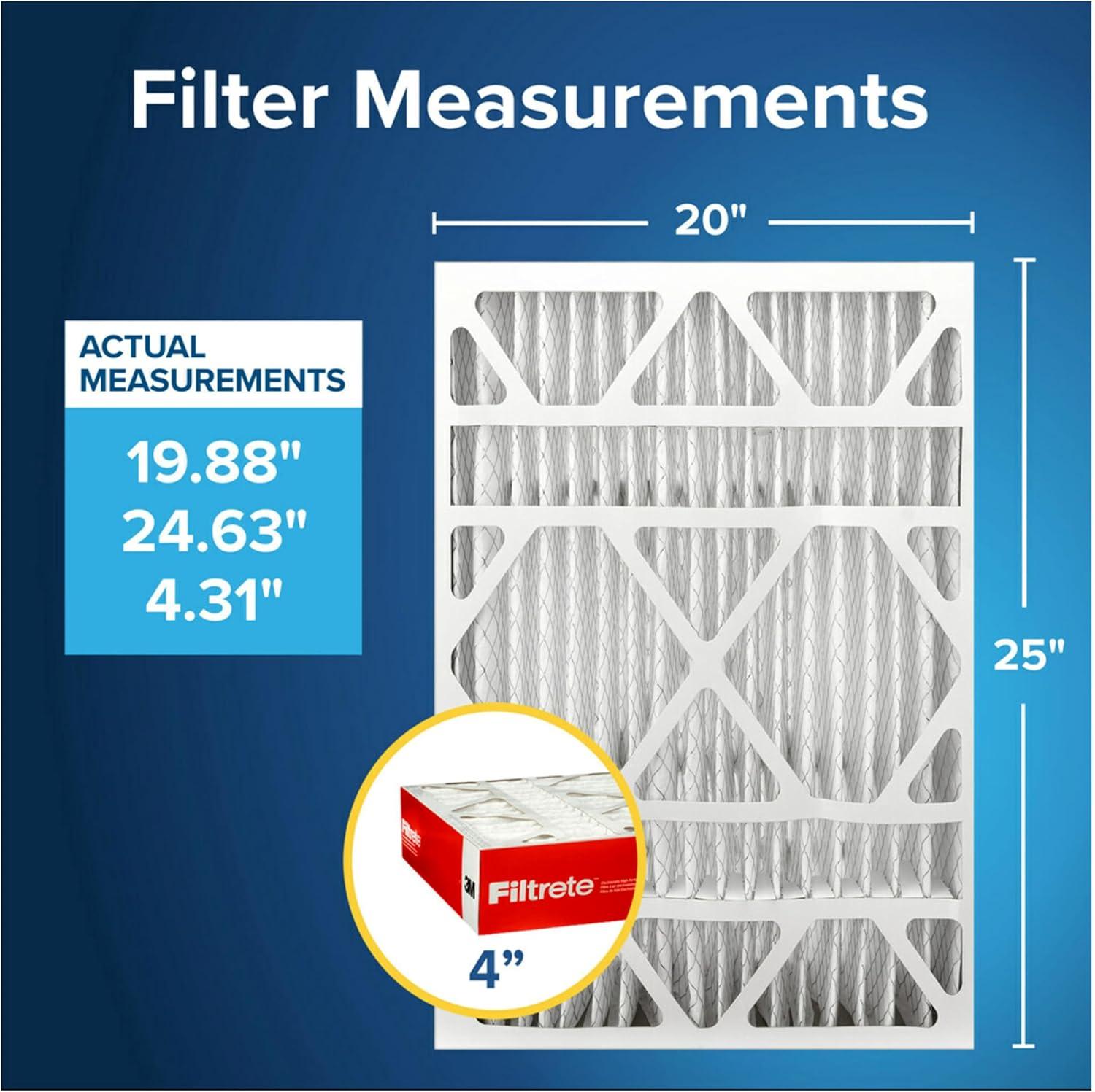 Filtrete 20x25x4 Micro Allergen Defense Furnace Air Filter 2-Pack