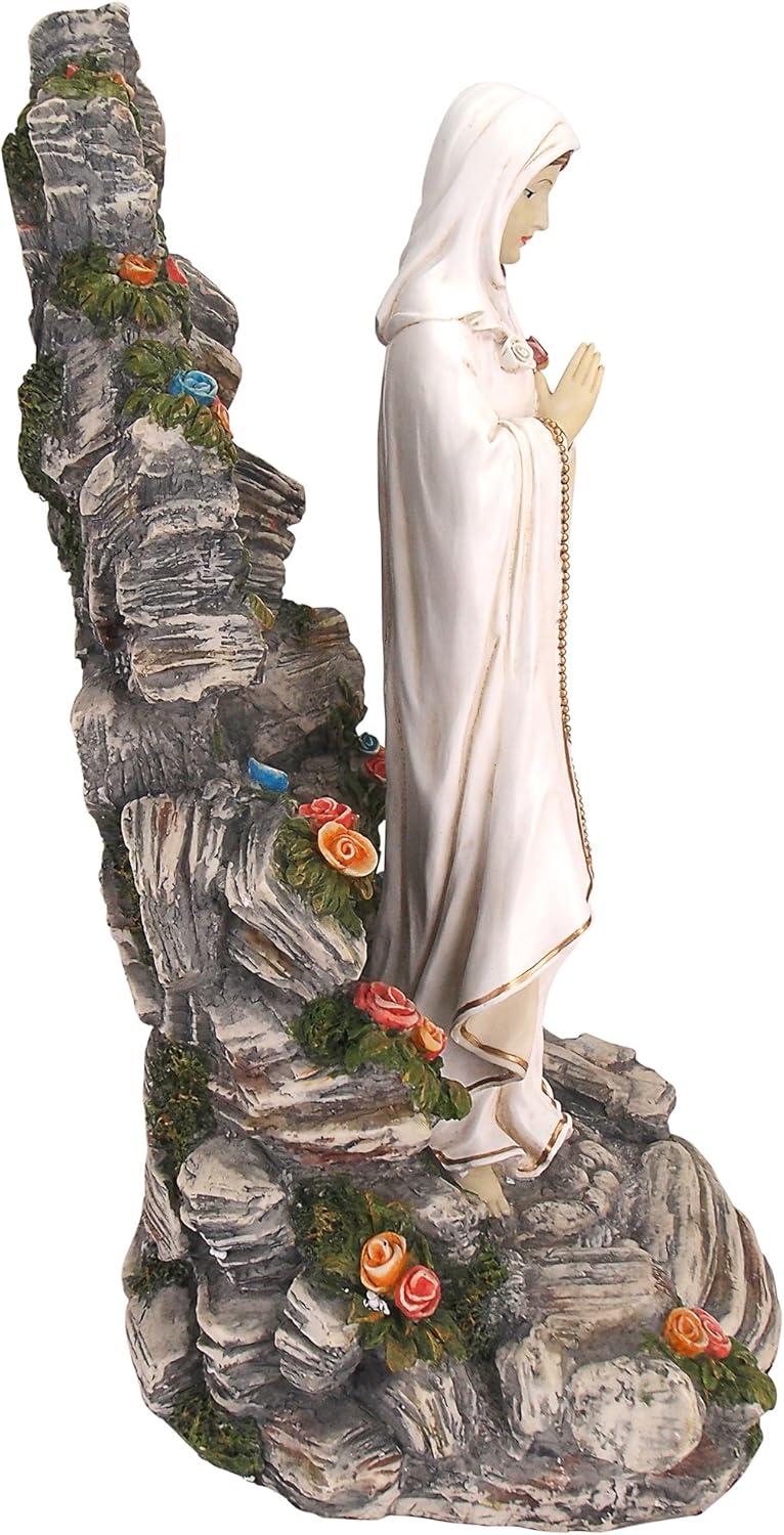 Blessed Virgin Mary Illuminated Garden Grotto Statue