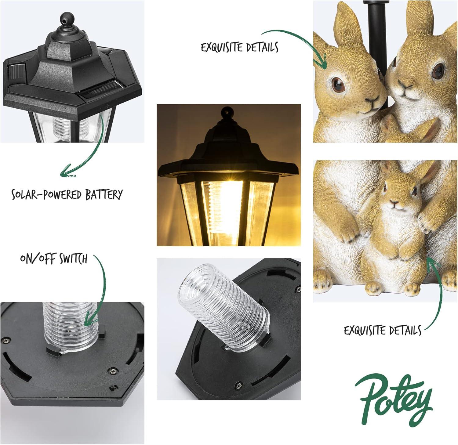 Lights And Flowerpot Funny Garden Decor Housewarming Gifts Lights For Patio Yard, Balcony Decorations (Dog And Cat)