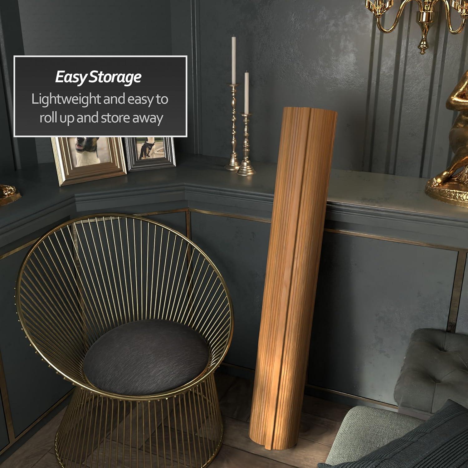 4 ft. Short Bamboo Wave Screen - Natural