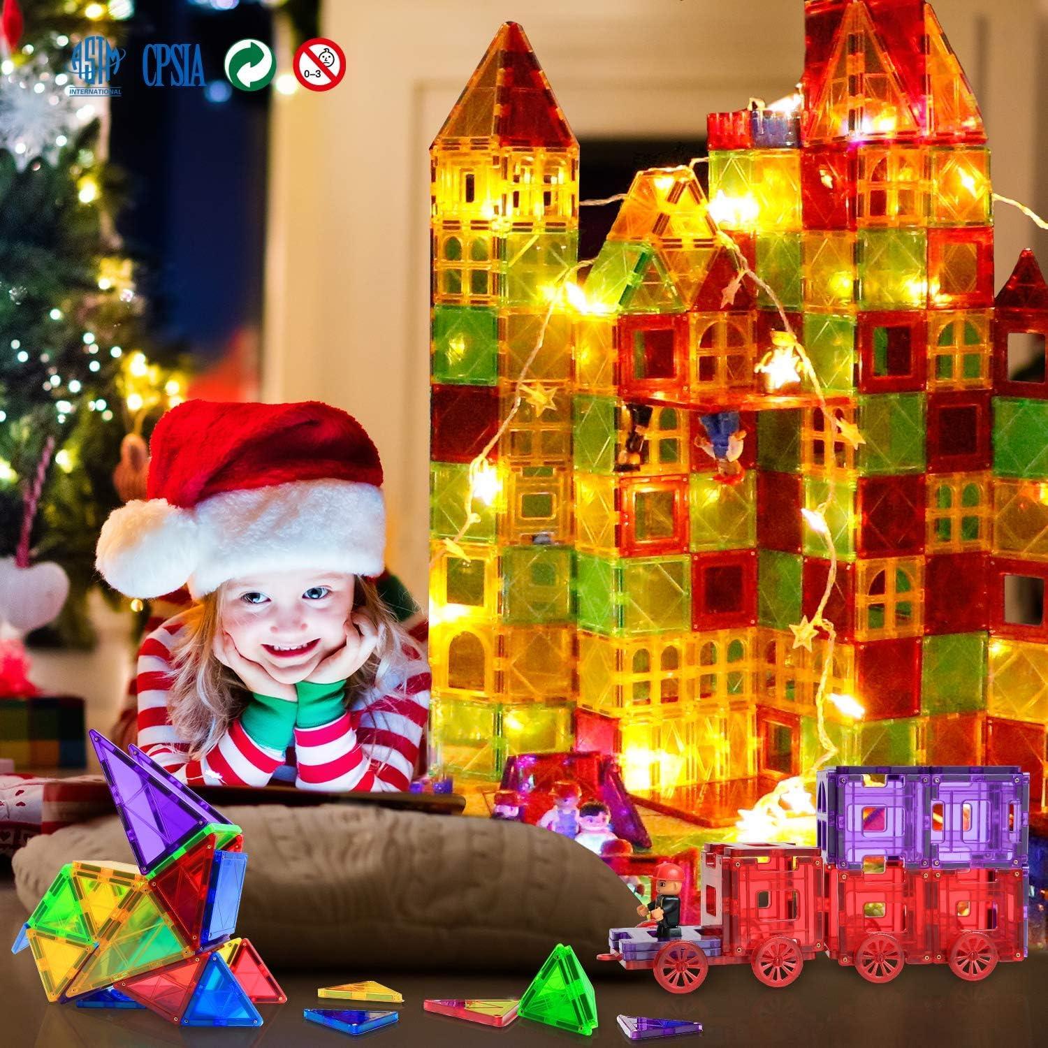 MAGBLOCK Magnetic Blocks - Magnetic Tiles Toys for Toddlers Kids Magnet Building Blocks Preschool Magnet Set for Boys and Girls Stem Toys 70 Pieces