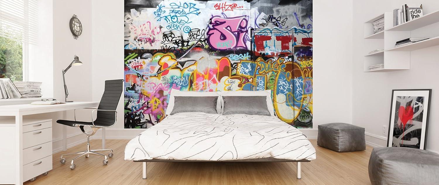 Urban Graffiti Multicolor Vinyl Wall Mural