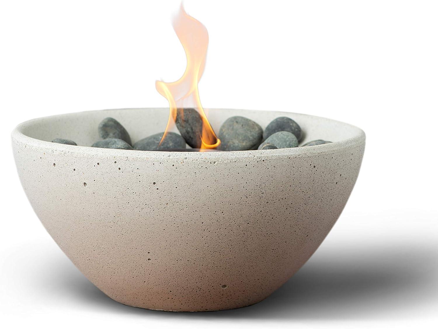 TerraFlame TerraFlame Basin Concrete Table Top Gel Fuel Fire Bowl - Indoor and Outdoor Use