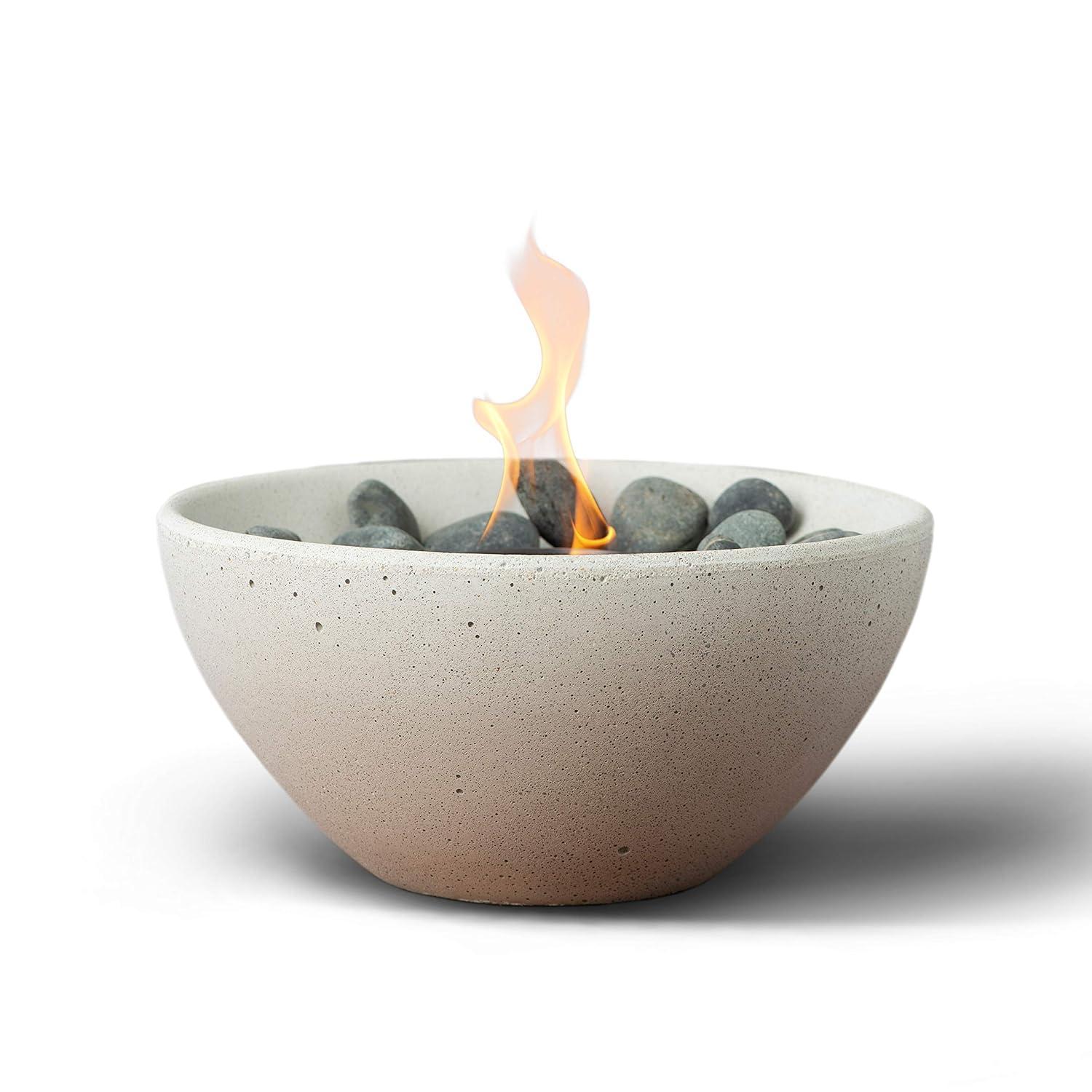 TerraFlame TerraFlame Basin Concrete Table Top Gel Fuel Fire Bowl - Indoor and Outdoor Use