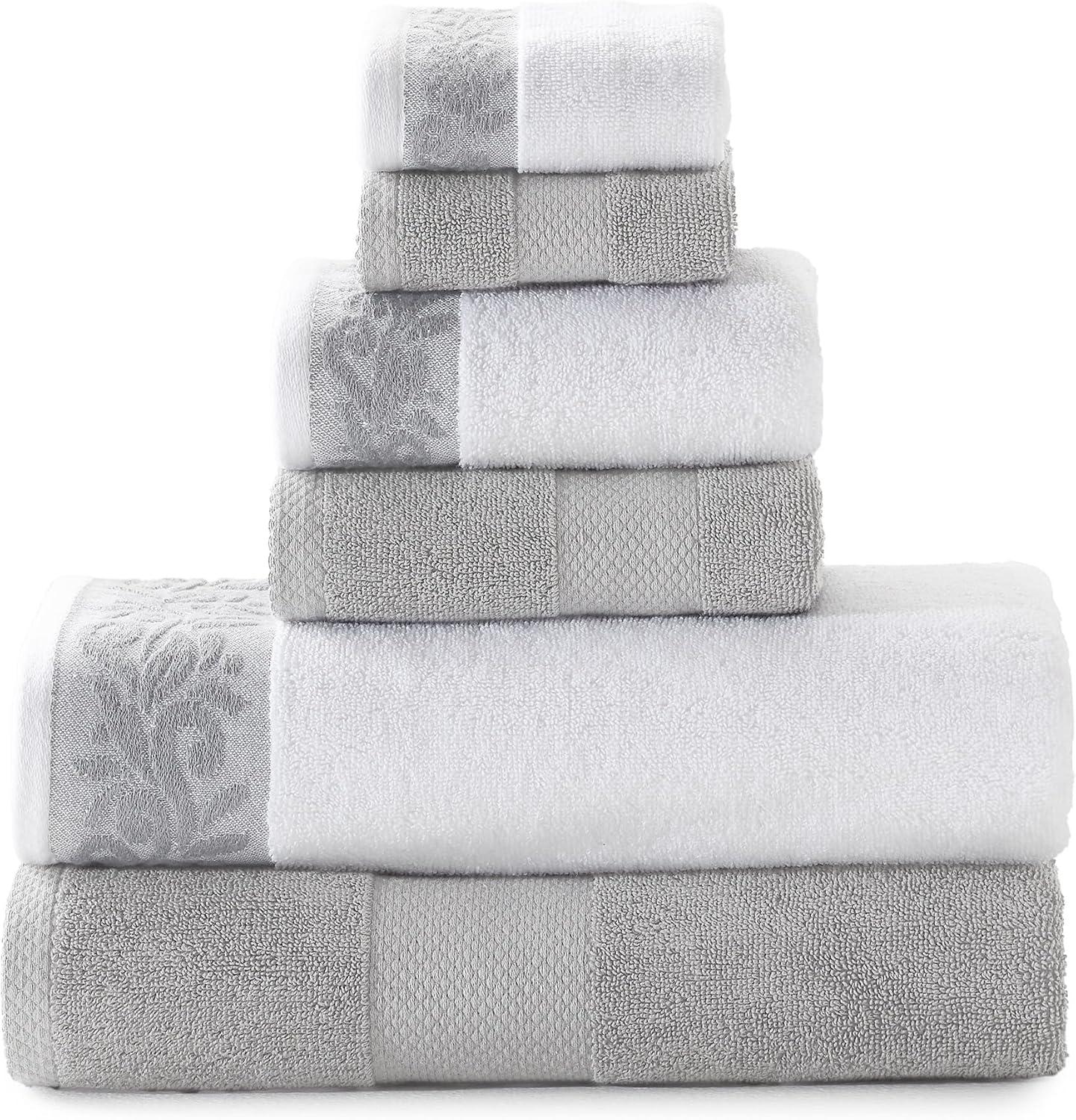 Modern Threads Modern Threads 600 GSM 6-Piece Towel Set with Filgree Jacquard Border