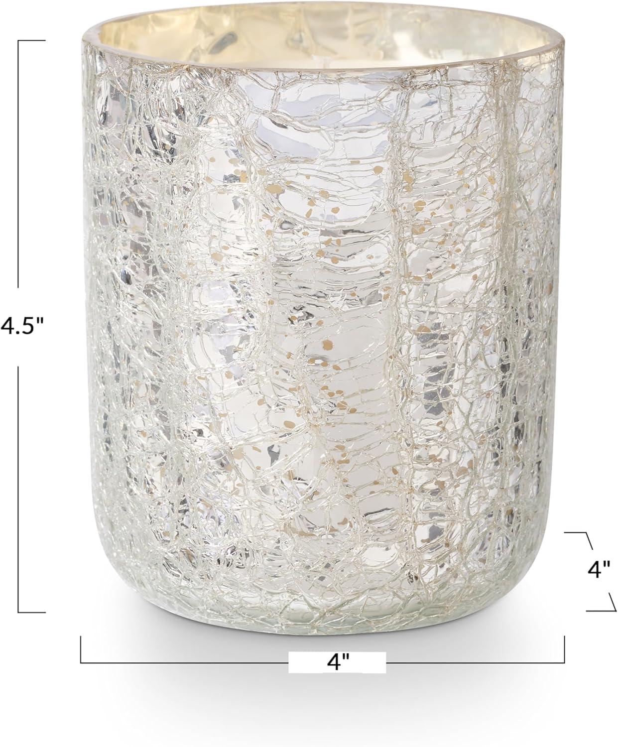 ILLUME Noble Holiday Balsam & Cedar Large Crackle Glass Candle