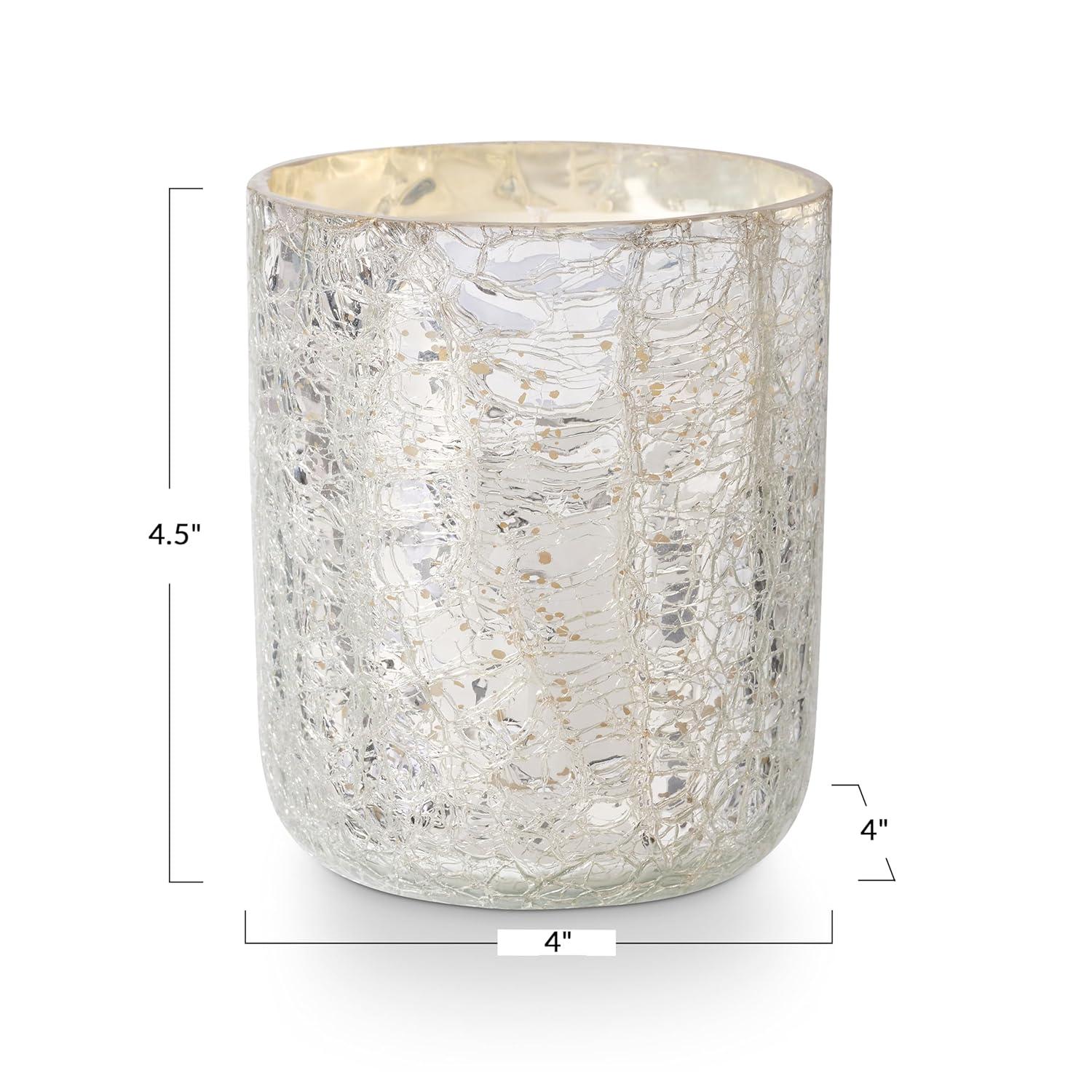 ILLUME Noble Holiday Balsam & Cedar Large Crackle Glass Candle