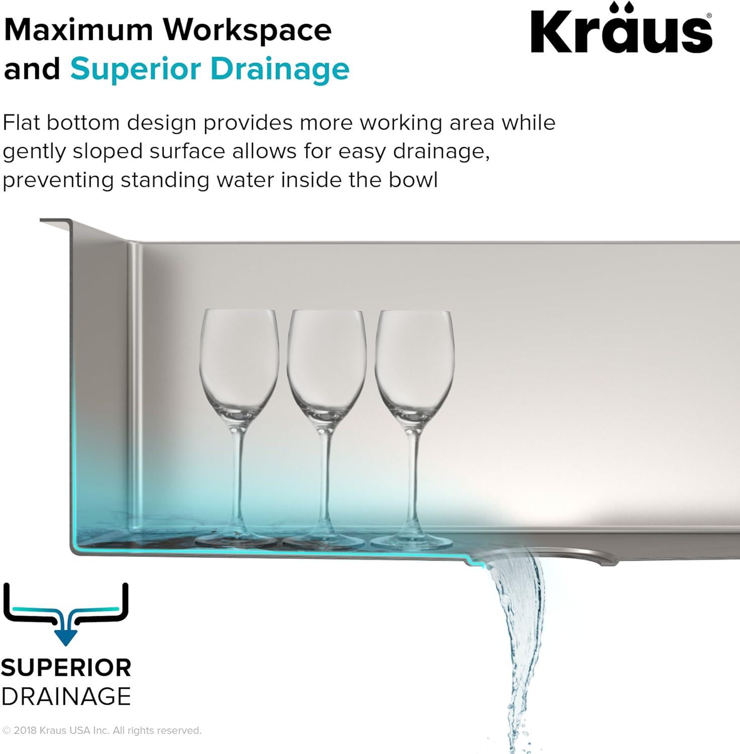 KRAUS 30-in Standart PRO Kitchen Sink Combo Set with Bolden Kitchen Faucet and Soap Dispenser