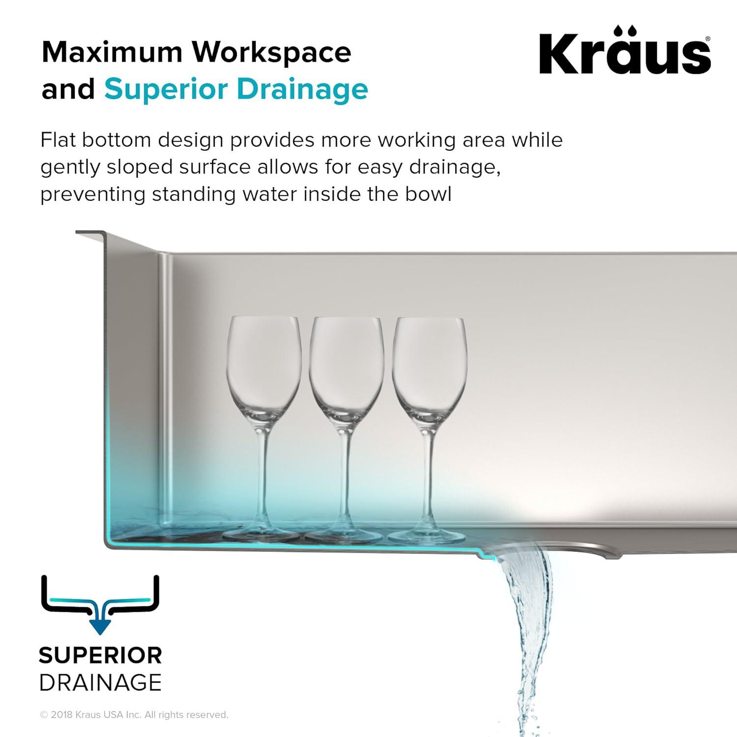 KRAUS 30-in Standart PRO Kitchen Sink Combo Set with Bolden Kitchen Faucet and Soap Dispenser