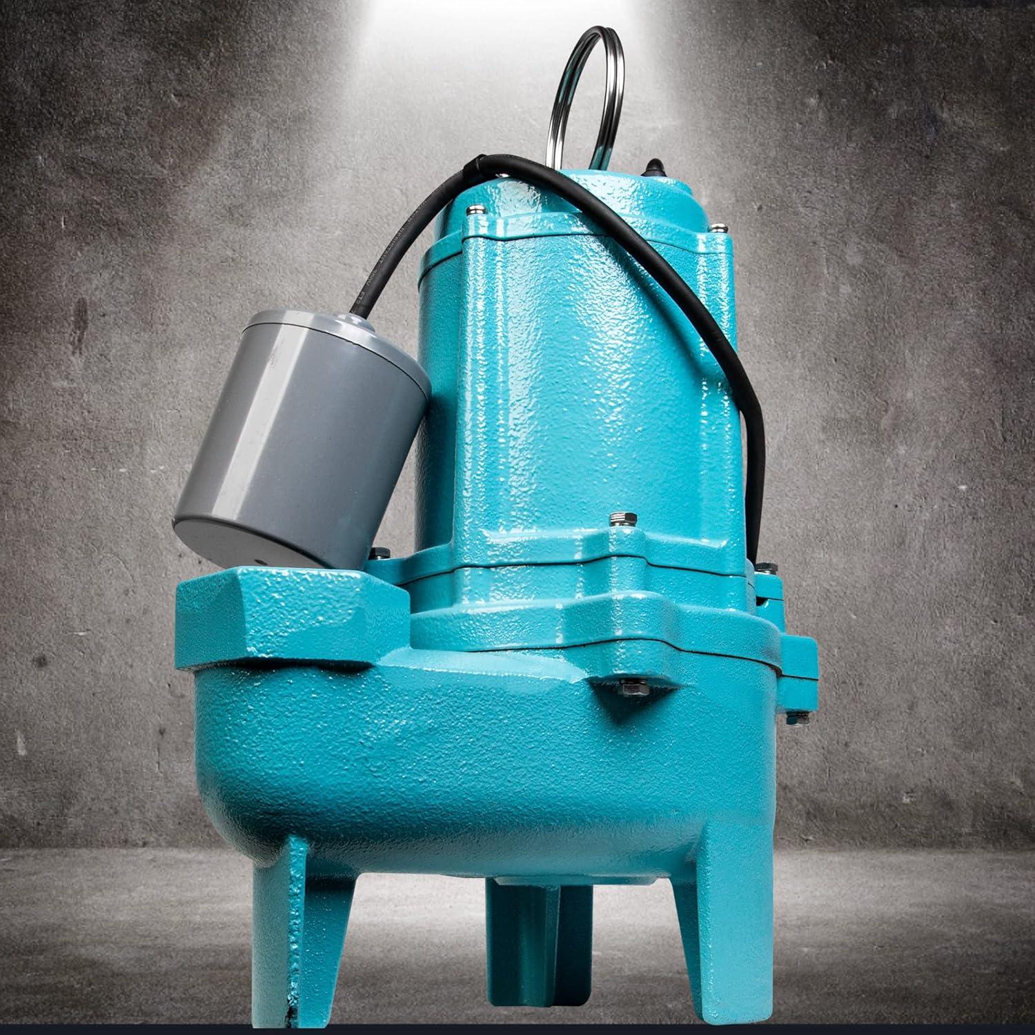 Blue Cast Iron Submersible Sewage Effluent Pump with Float Switch