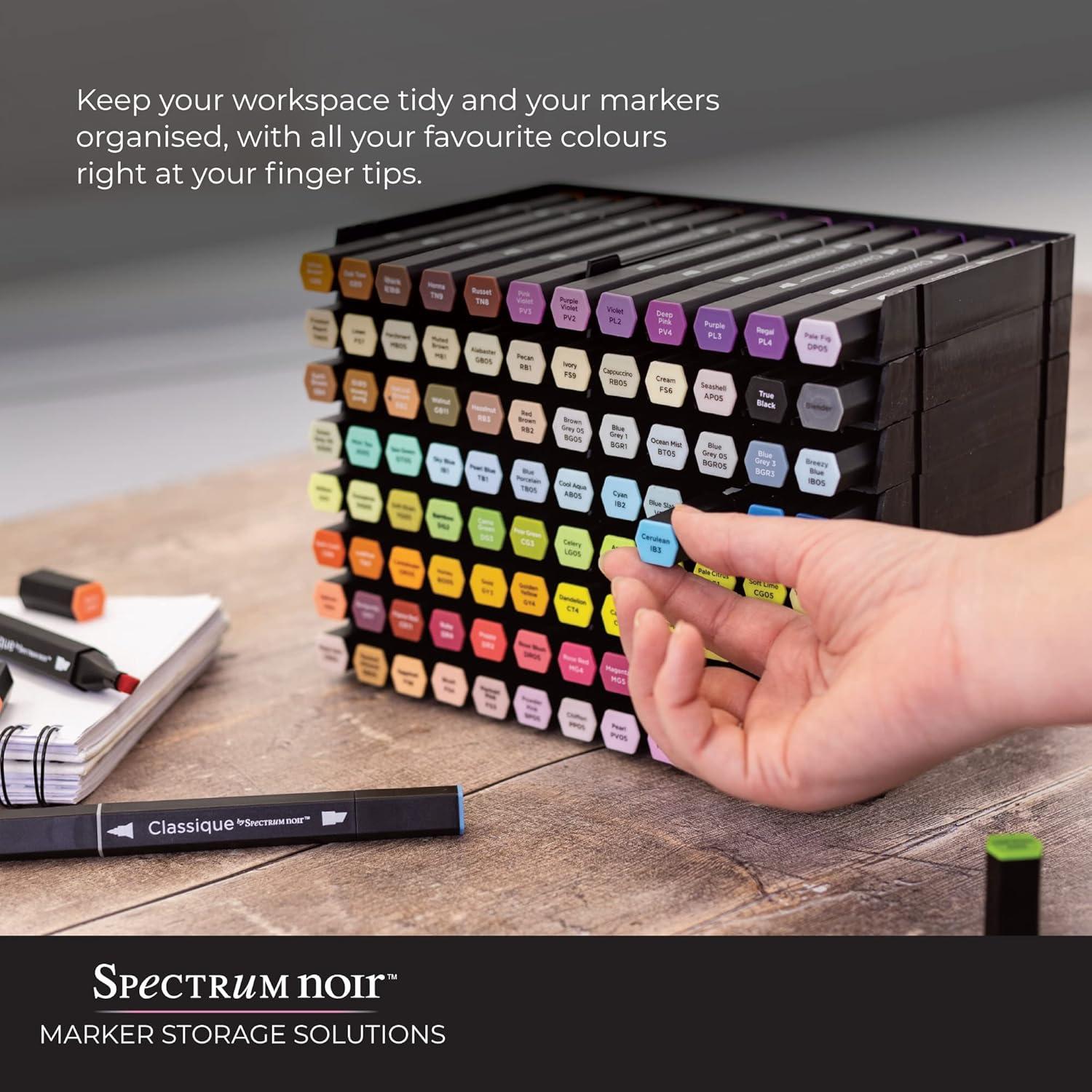 Modular Noir Marker Storage System in Black - Holds 72 Markers