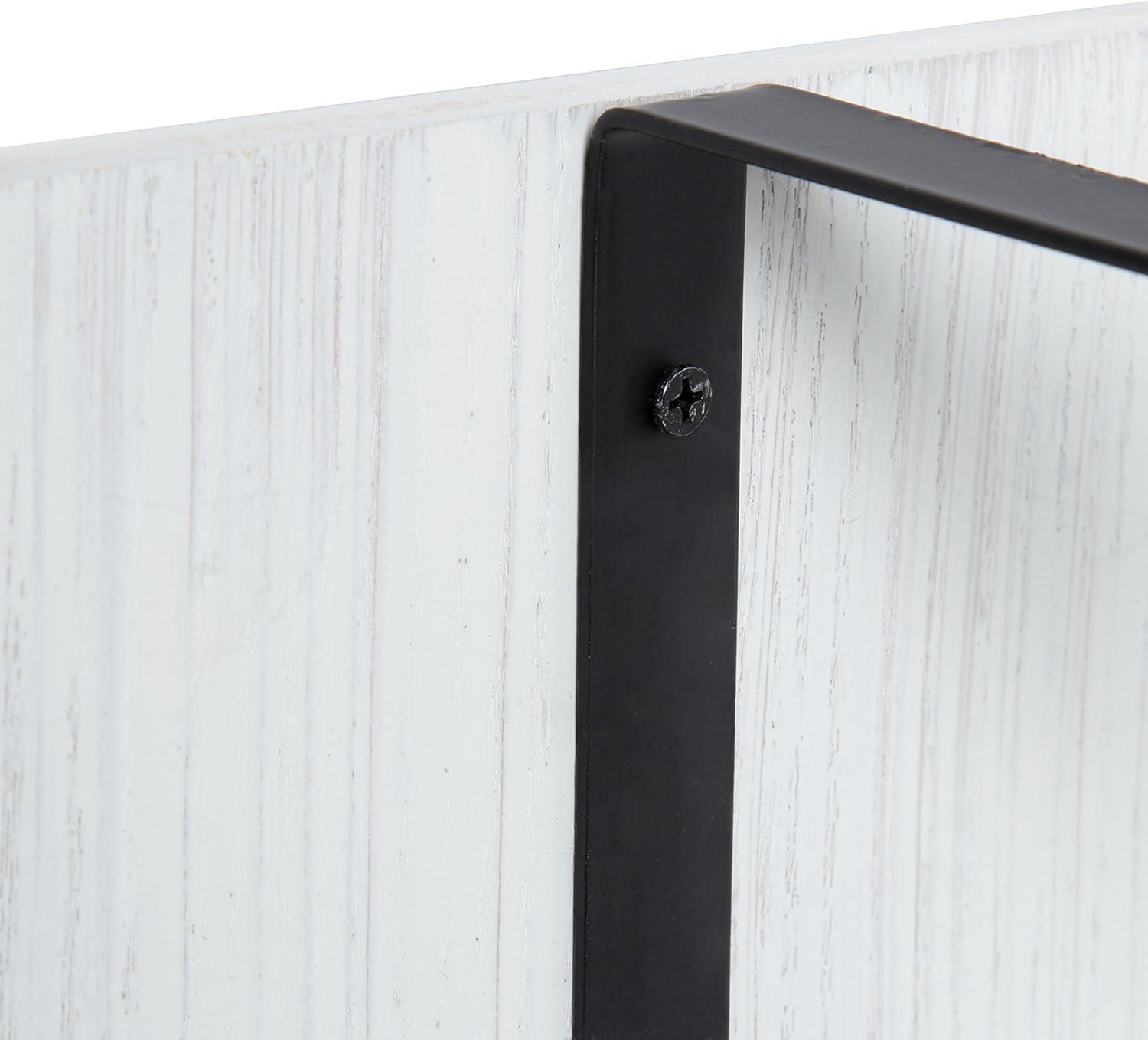 Kate and Laurel Oakly Rectangle Wood Wall Sconce, 7x18, Gray