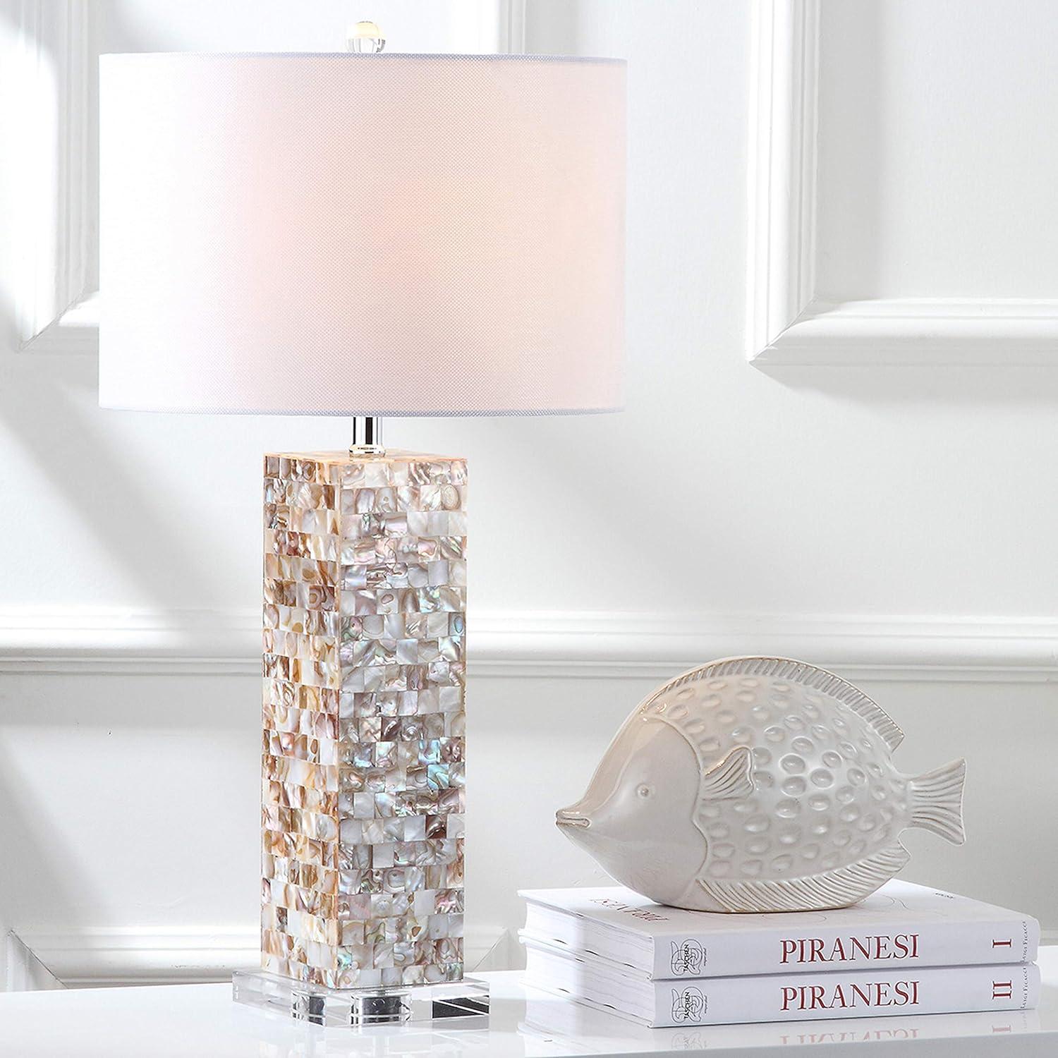 Jacoby Coastal Cream Capiz Shell 28-Inch Table Lamp