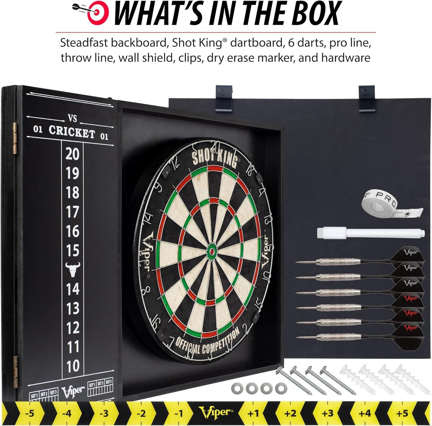 Viper Steadfast Bristle Dartboard and Backboard Set with Darts