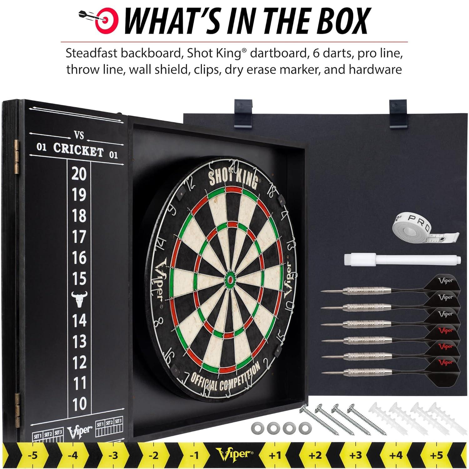 Viper Viper Steadfast Bristle Dartboard and Backboard Set with Darts