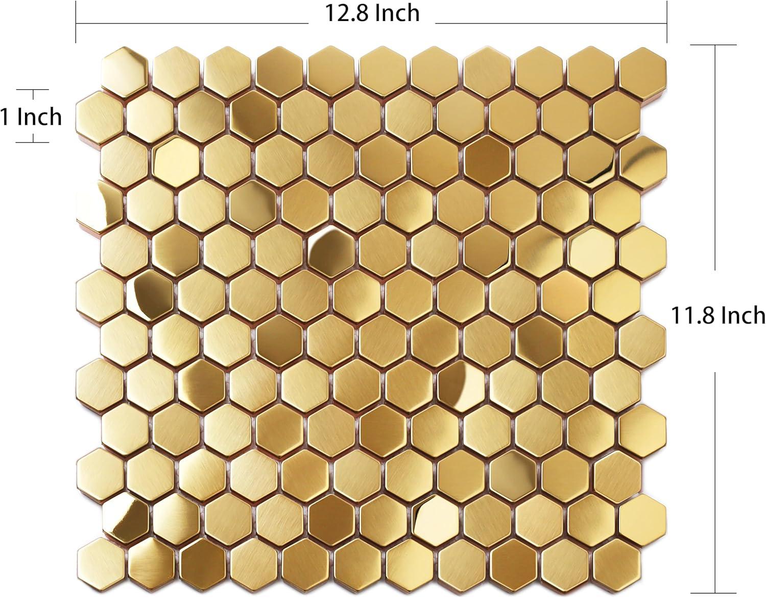 Hexagon Metal Look Wall & Floor Tile