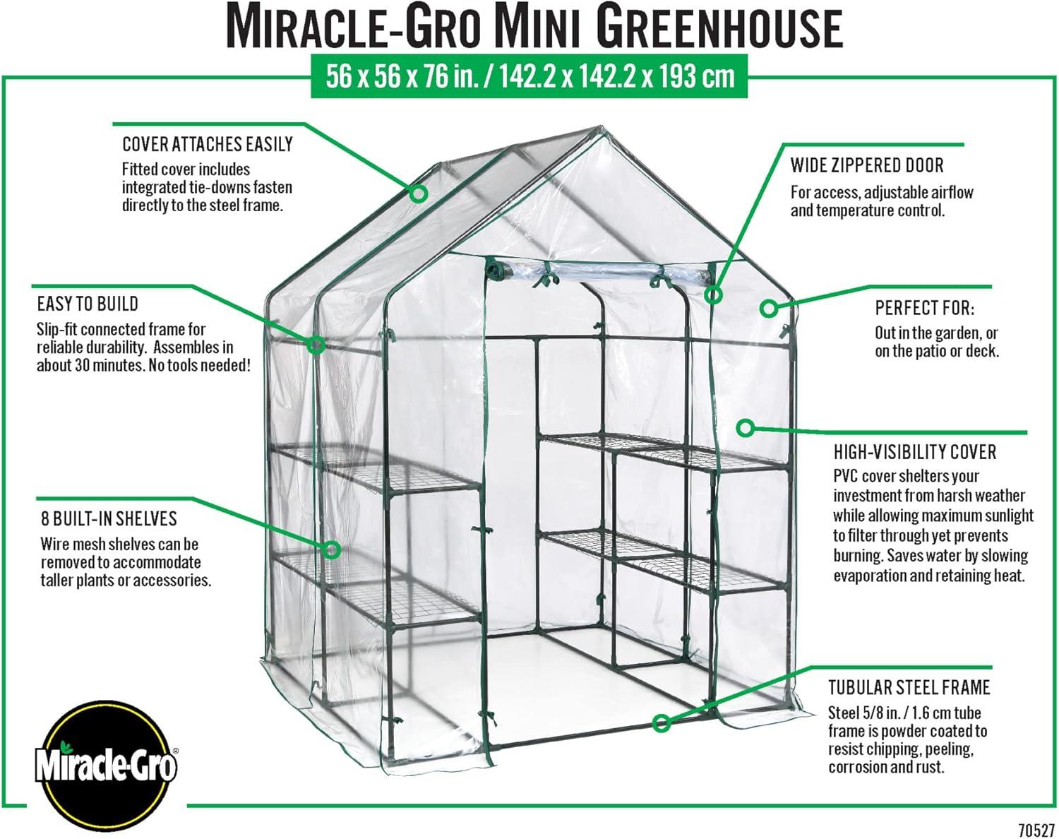 Miracle-Gro 4'8" W x 4'8" D Growing Rack