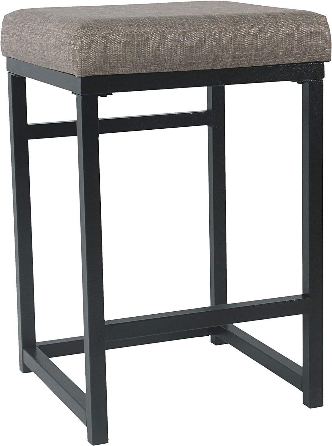 Open Back Metal Counter Height Barstool - HomePop