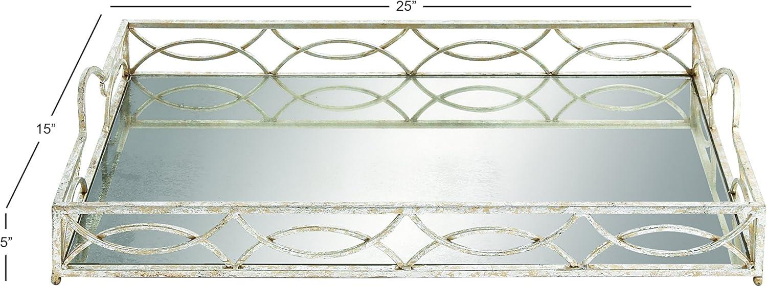 Modern Reflections Rustic Iron Tray (25") - Olivia & May