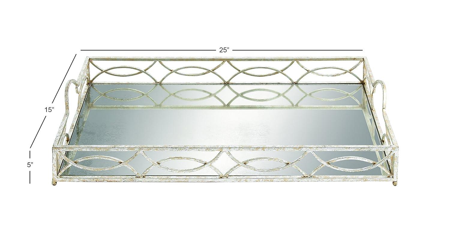 Modern Reflections Rustic Iron Tray (25") - Olivia & May